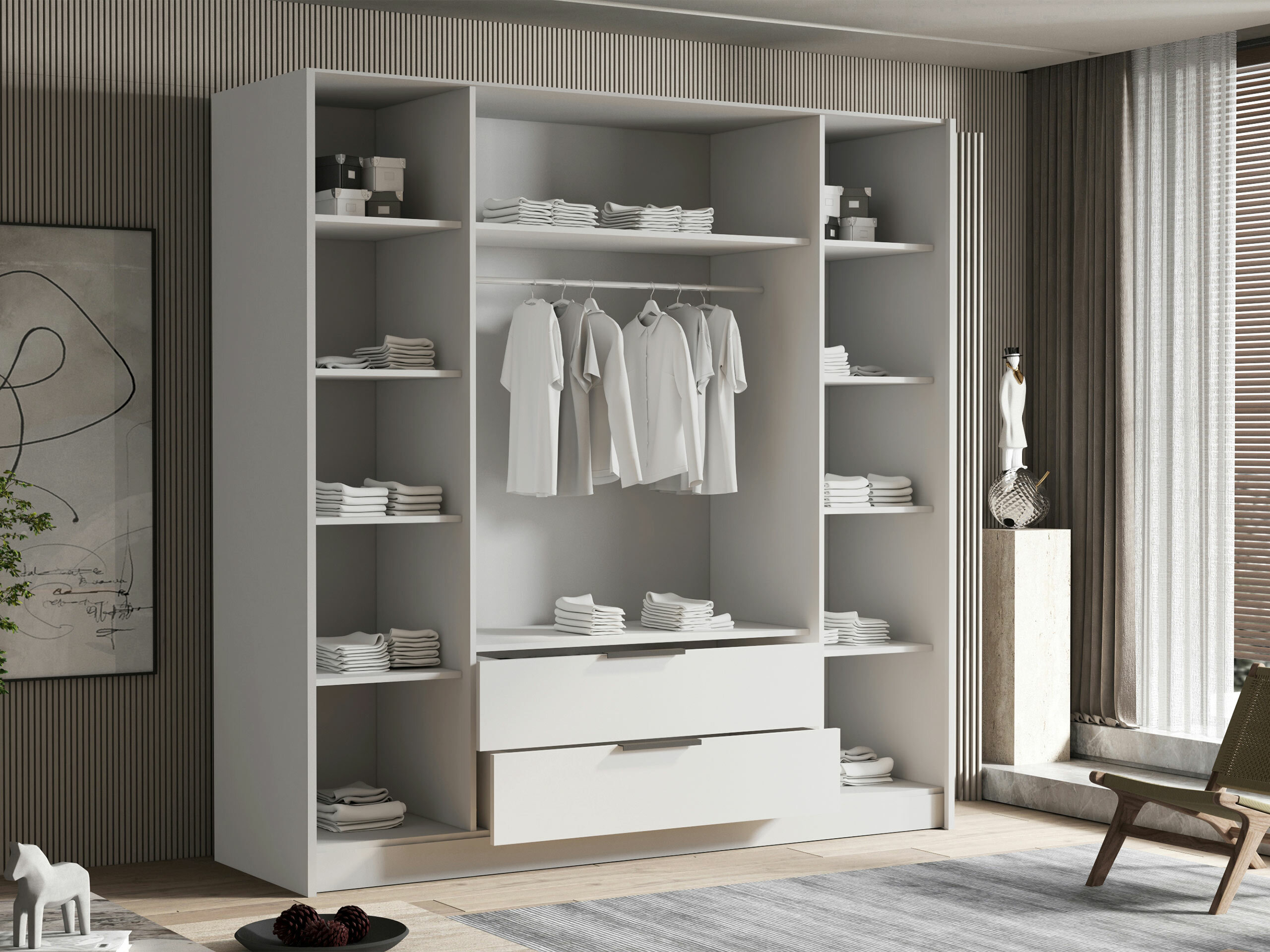 Kledingkast Closico Cadron II (Wit)