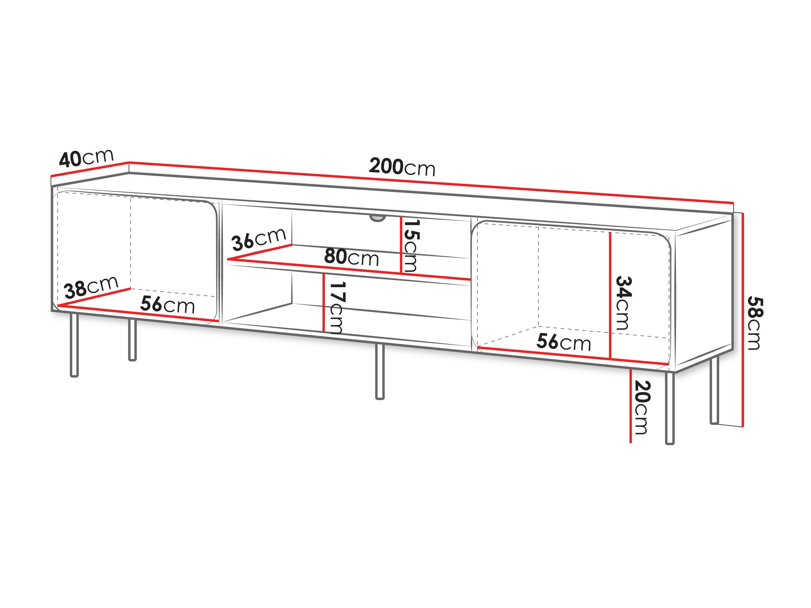 TV-meubel Fentore 102 (Kasjmier)