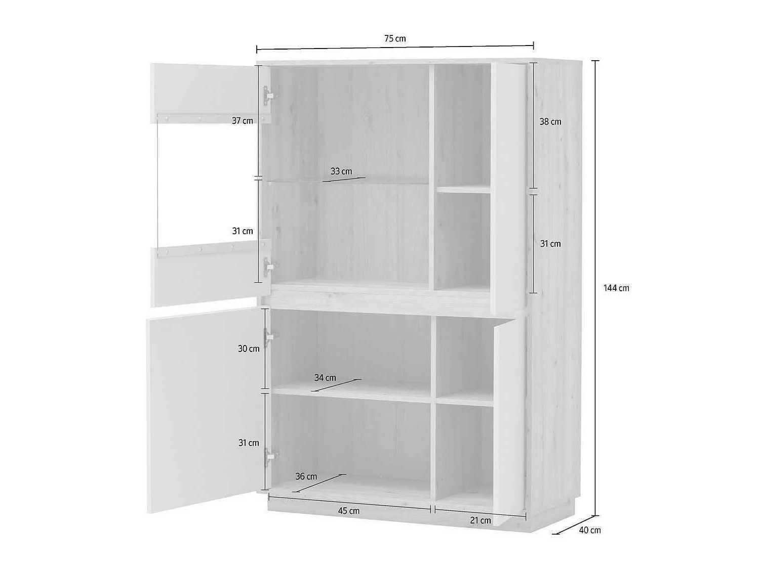 Boekenkast Ferciro 106