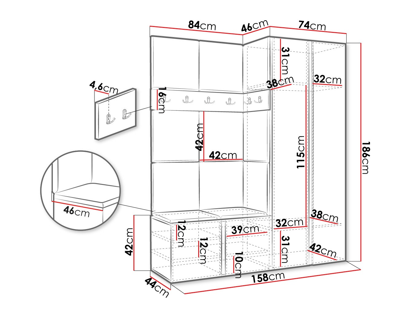 Gangmeubelset Hartford 266 (Kasjmier)