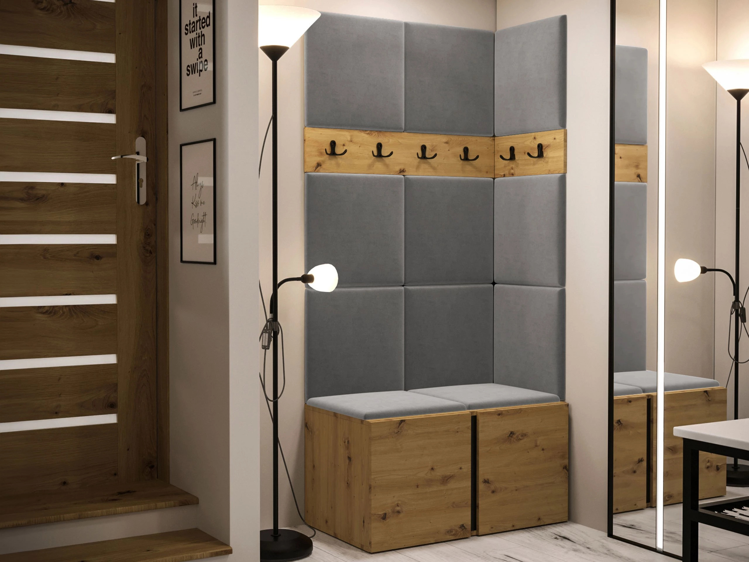 Gangmeubelset Pinis I (Artisan eiken)