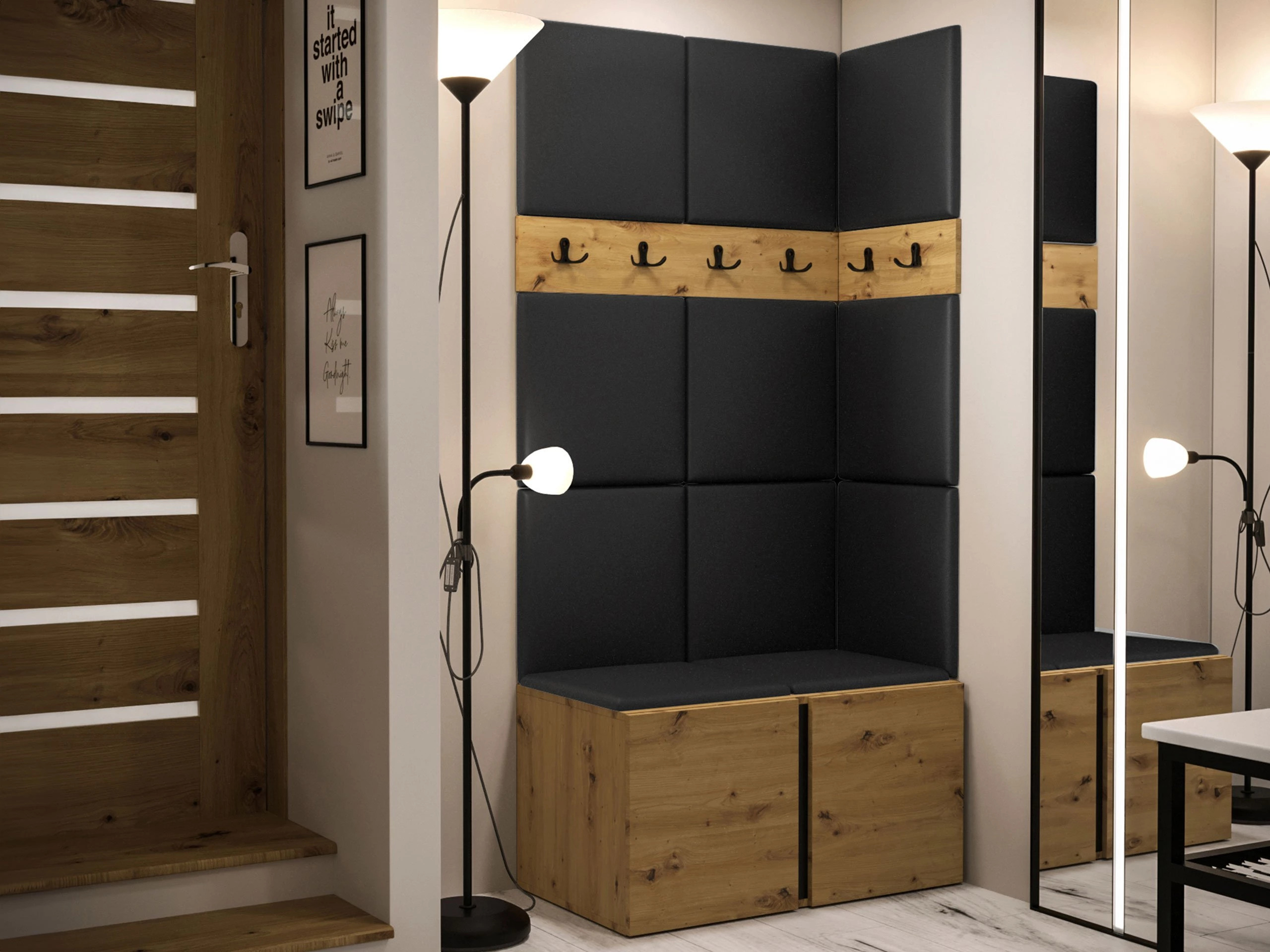 Gangmeubelset Pinis I (Artisan eiken)