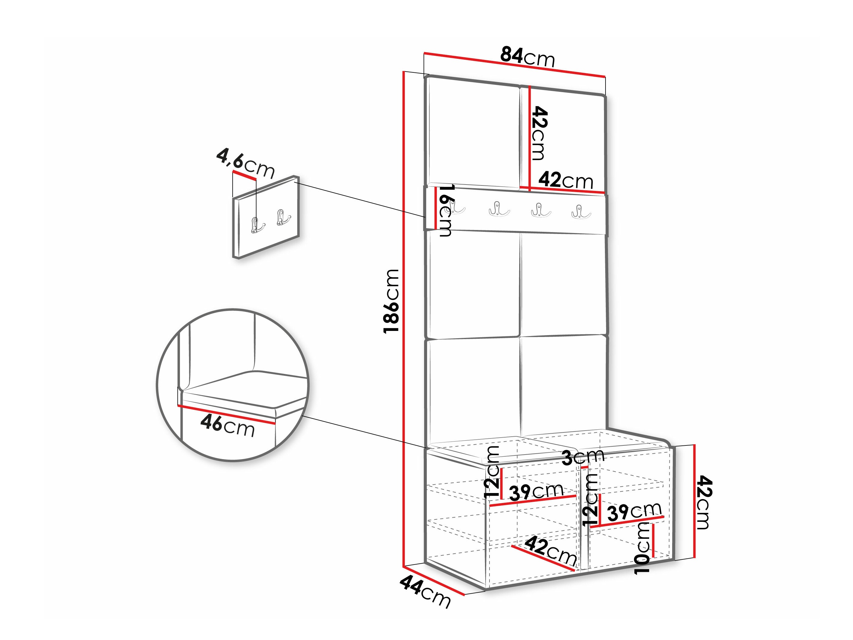 Gangmeubelset Pinis IV (Wit)