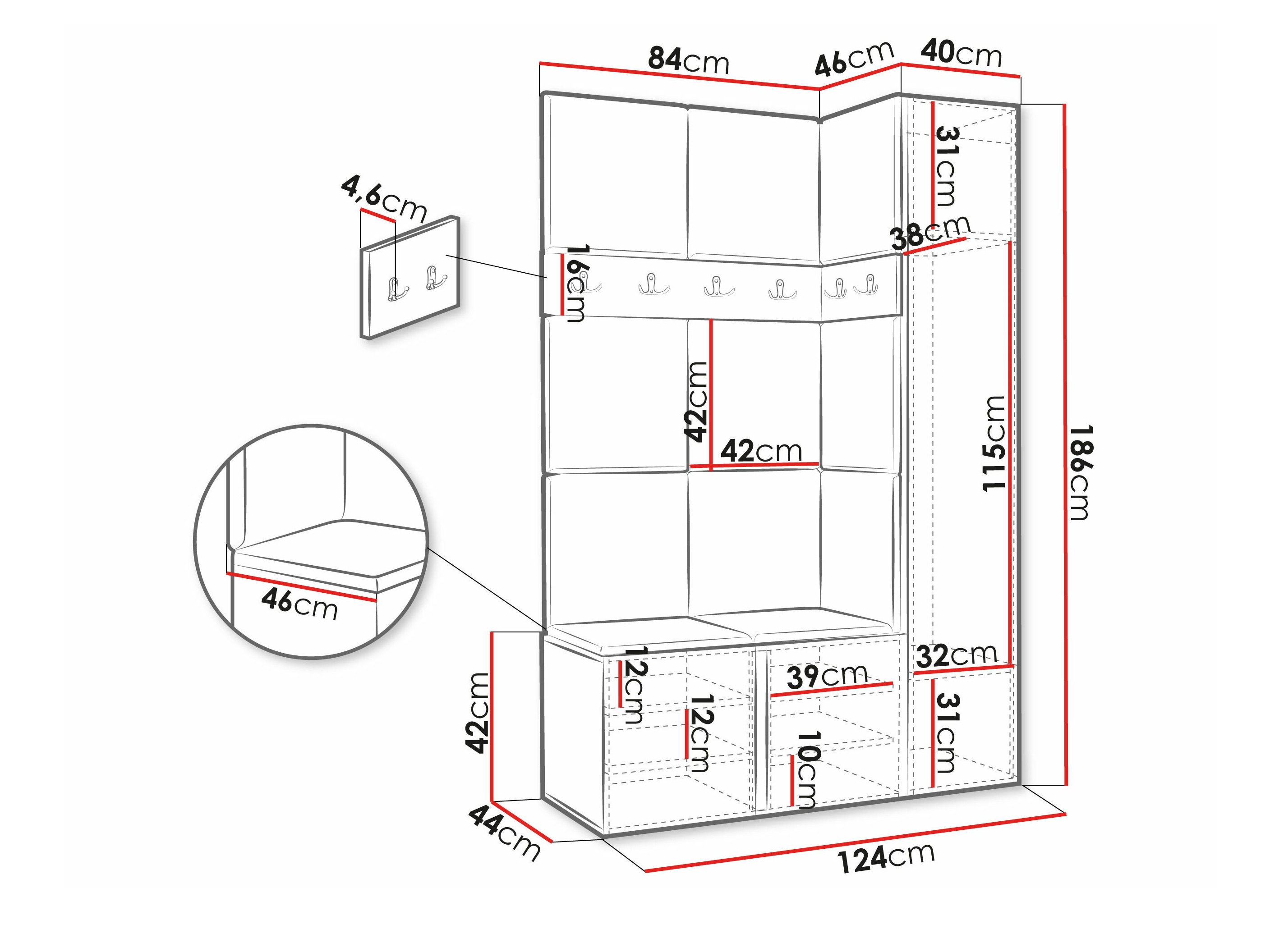 Gangmeubelset Pinis IX (Grafiet)