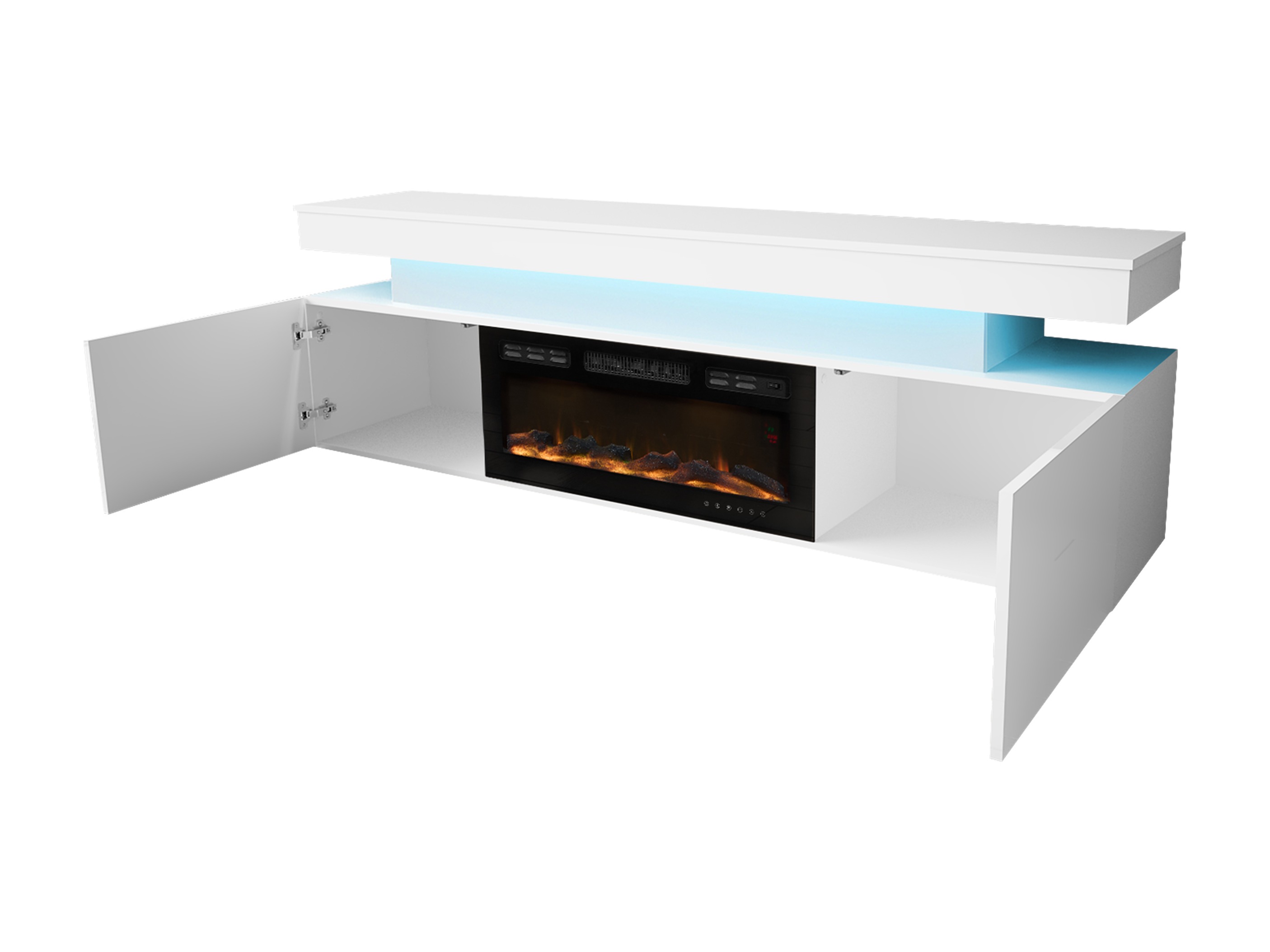 Woonkamerset Monfero I (Zwart + Glanzend zwart)