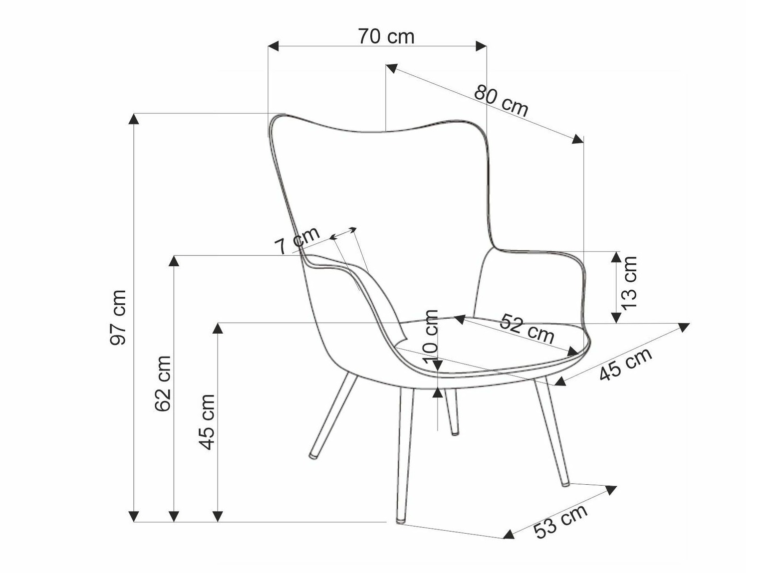 Fauteuil Houston 1610 (Geel)