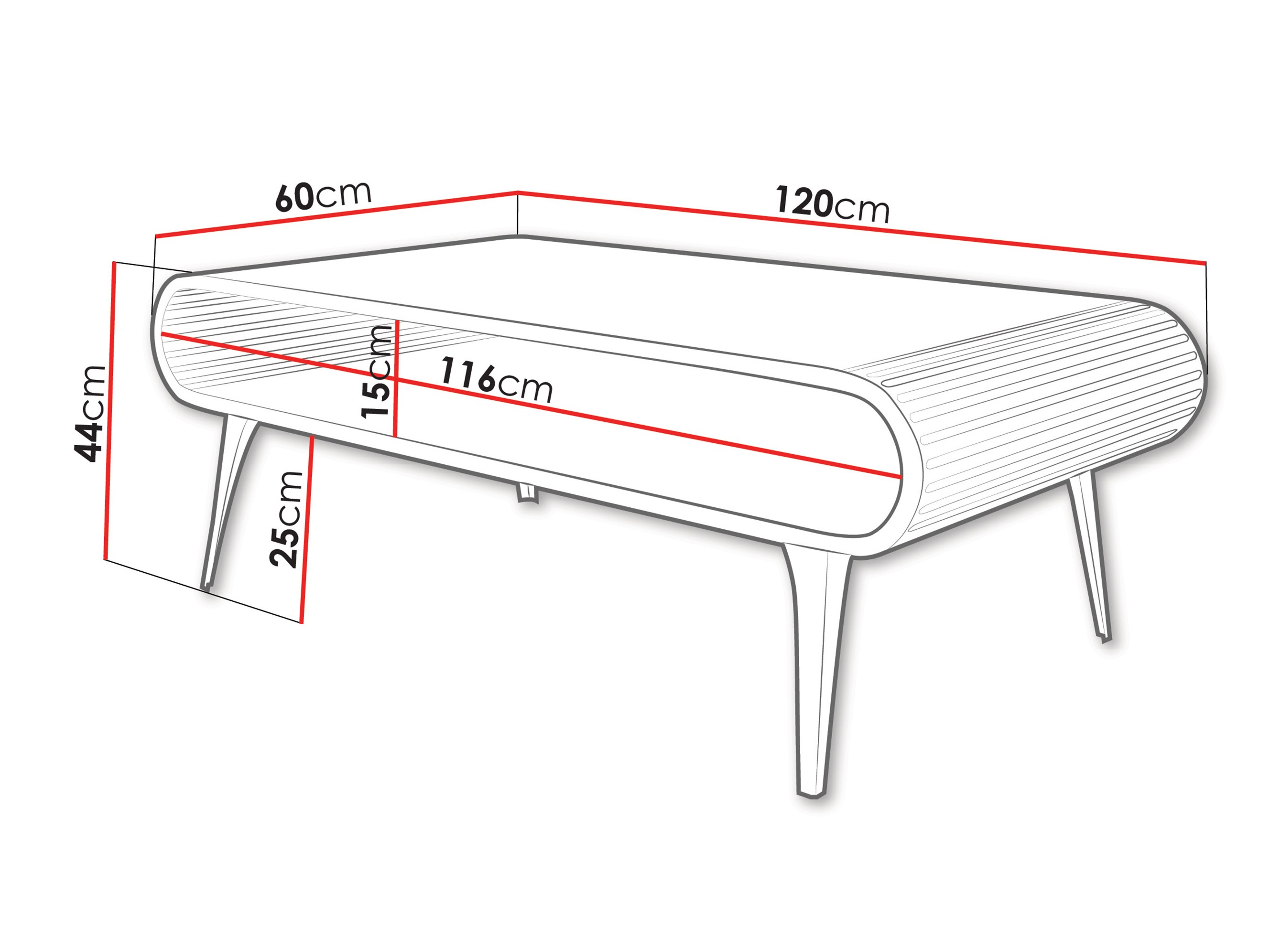 Salontafel Oswego 161 (Zwart marmer)