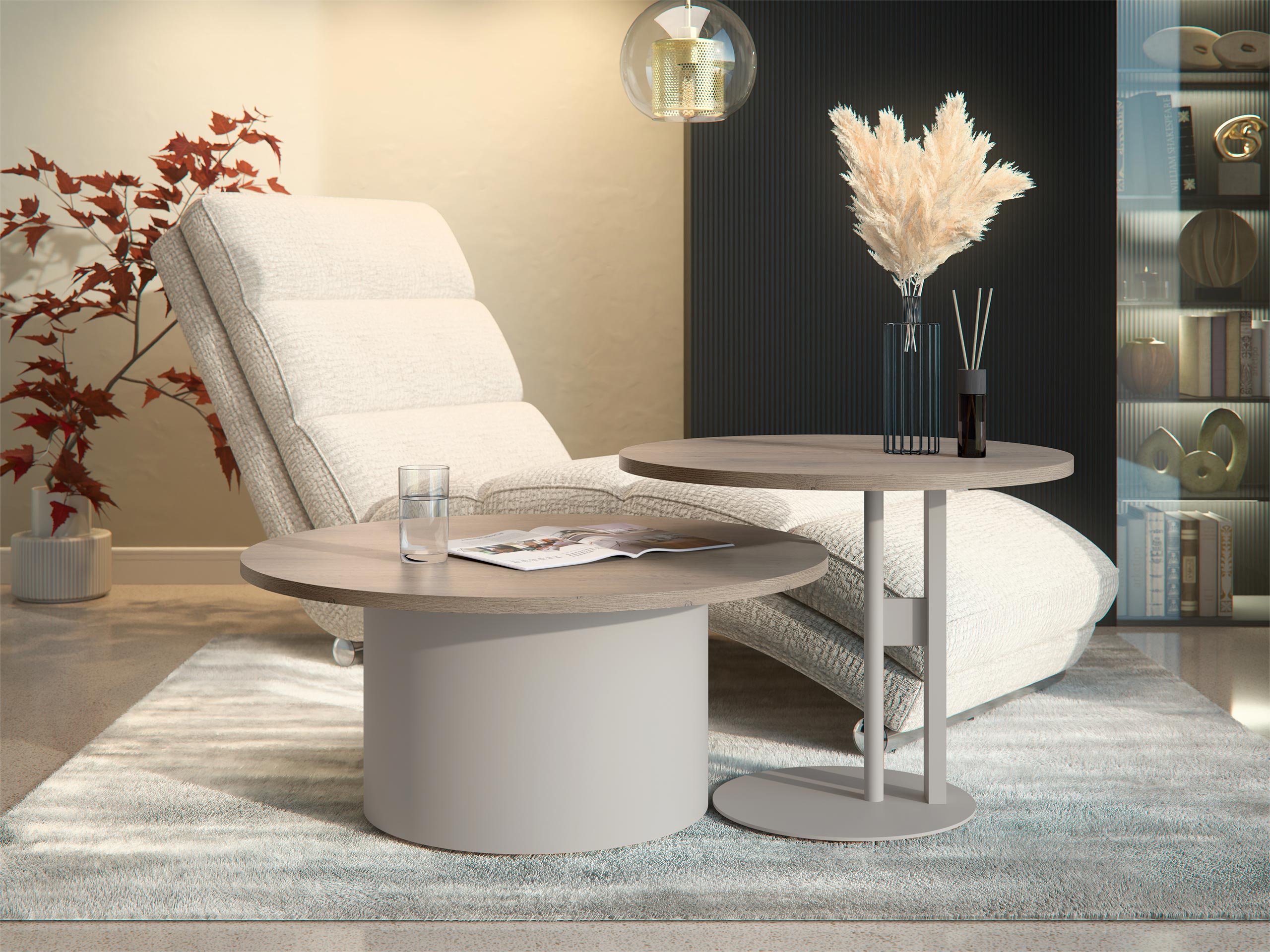 Salontafel set Oswego 160 (Eiken)