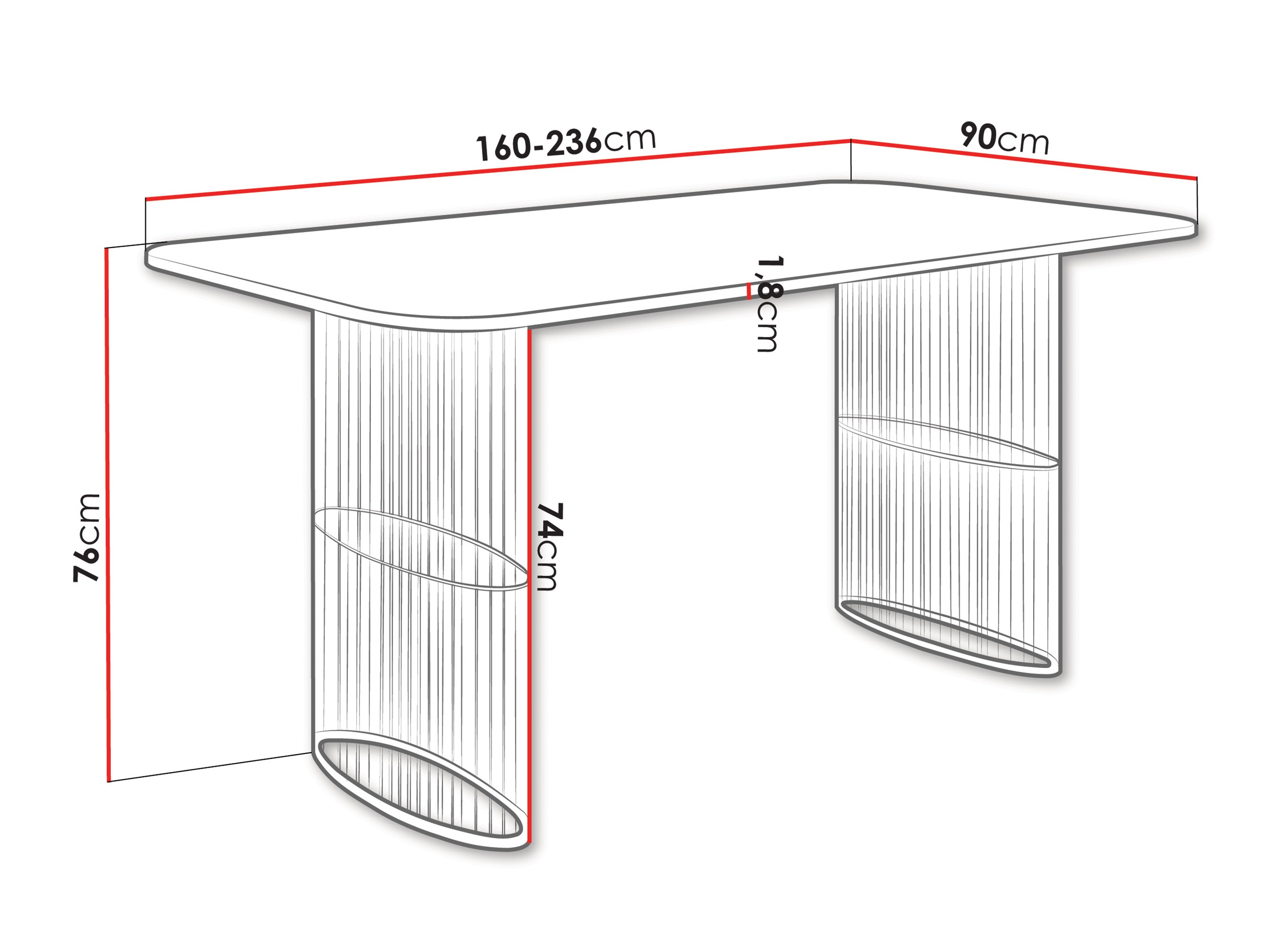 Tafel Oswego 163 (Ambachtelijke gouden eik)