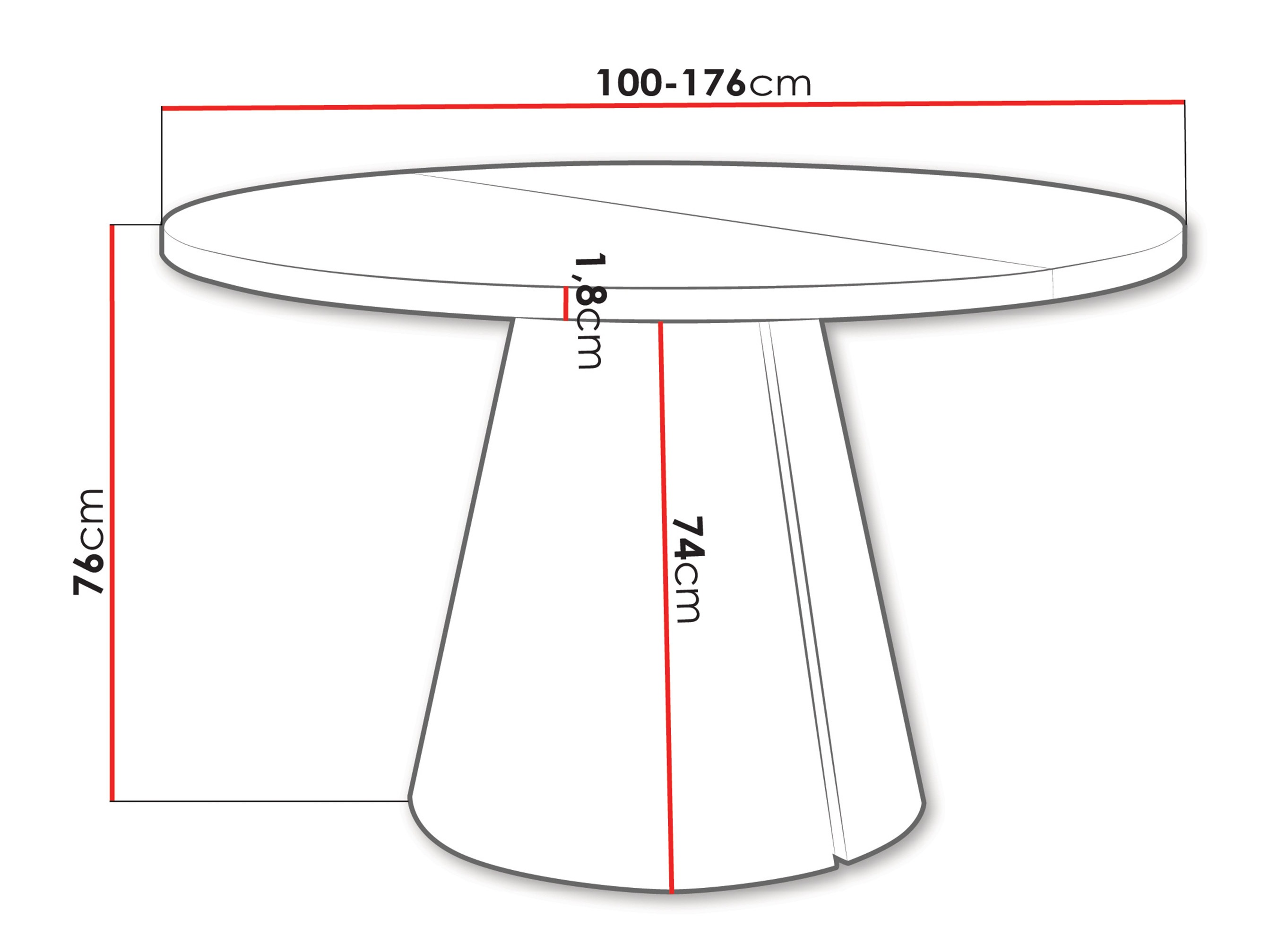 Tafel Oswego 165