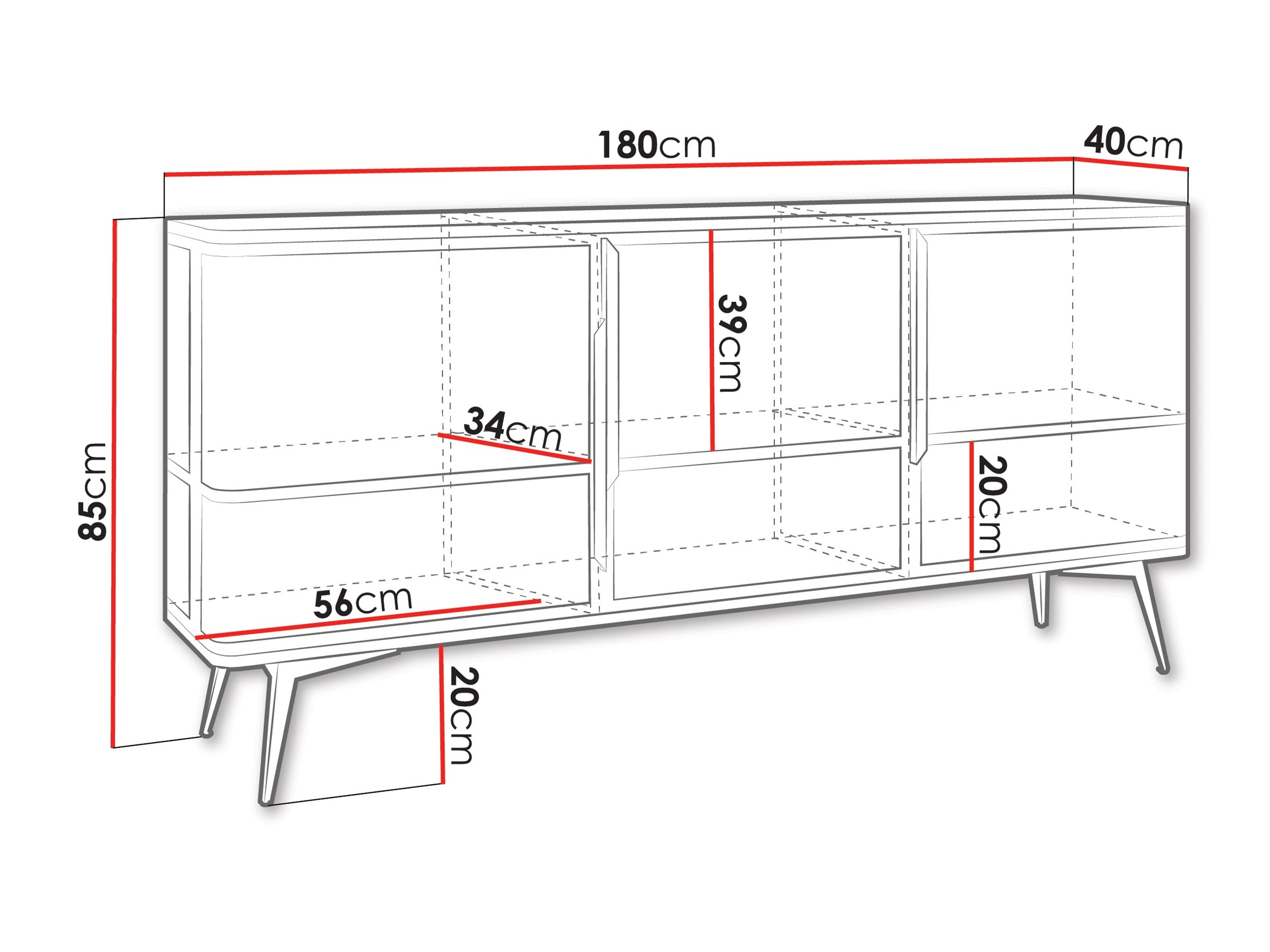 Dressoir Camfelo 101 (Zwart)