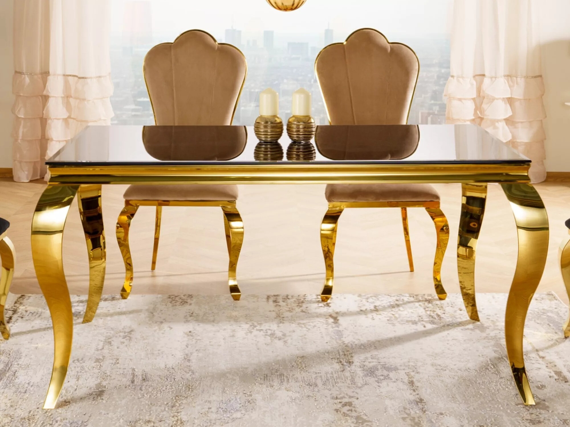 Tafel Detroit 323 (Gouden + Zwart)