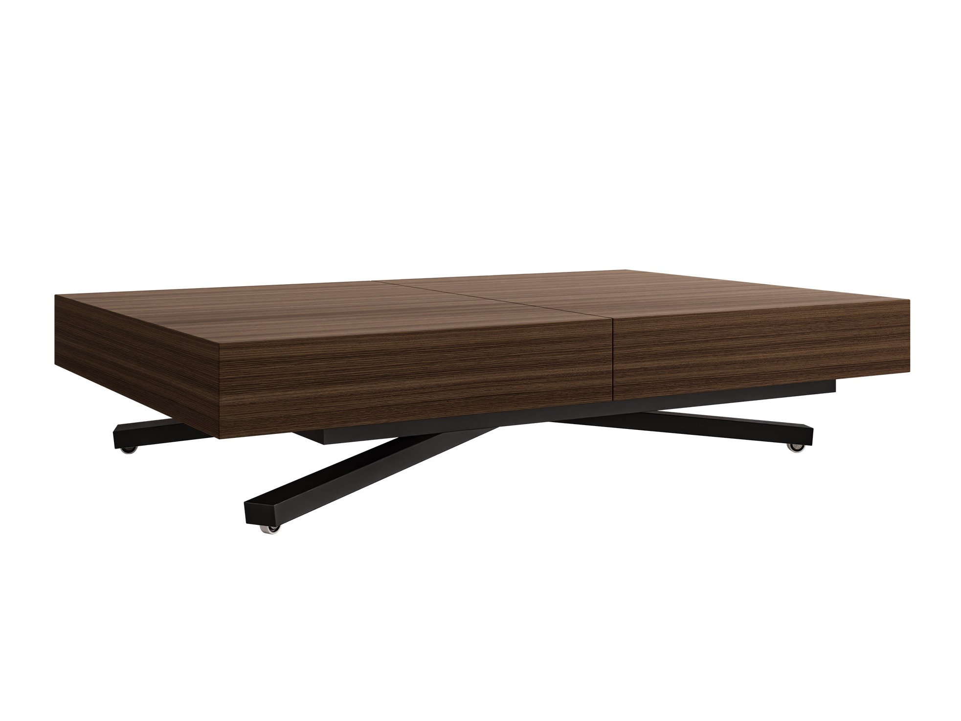 Transformeerbare salontafel Oswego 176 (Notenhout)