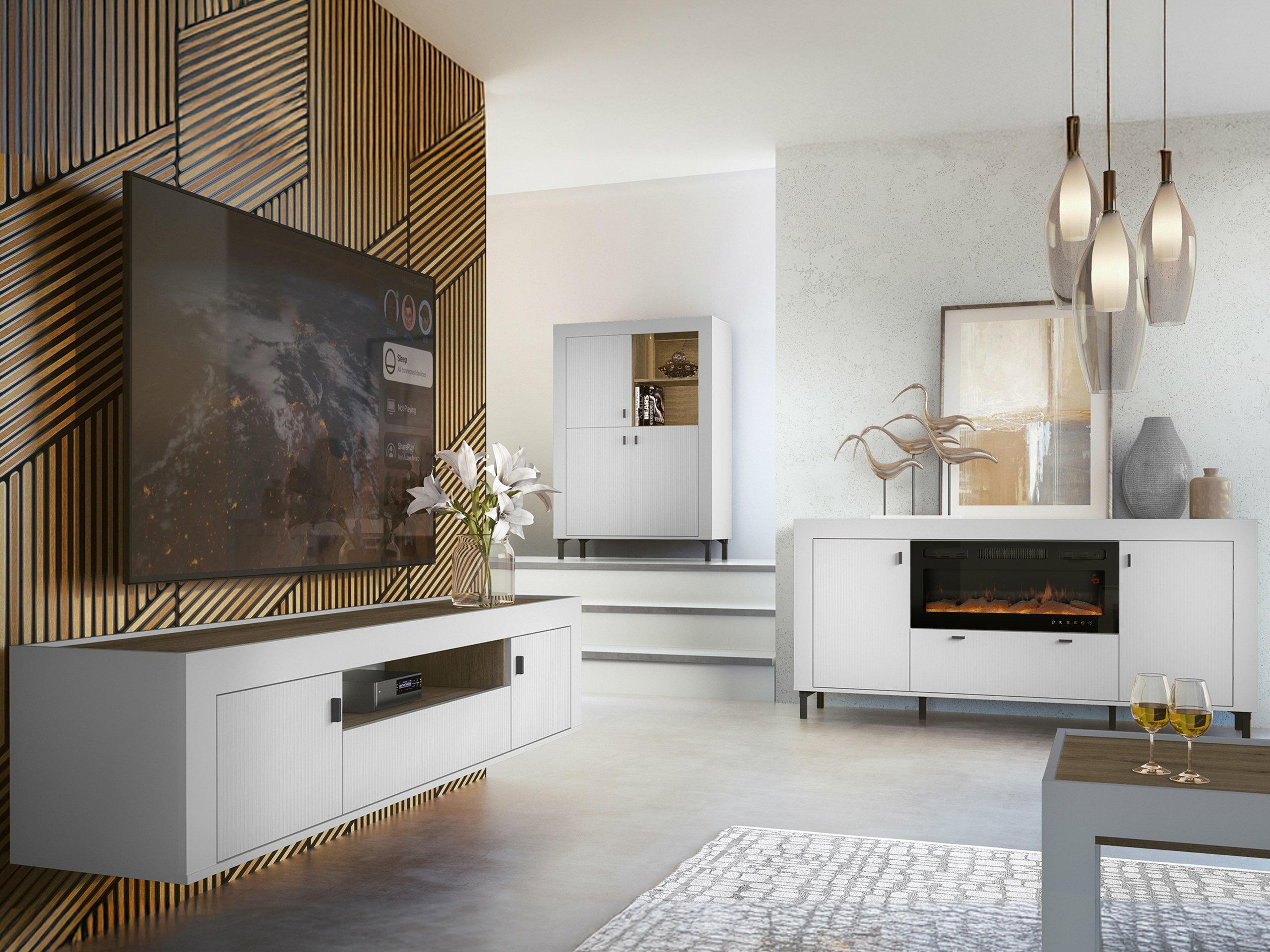 Woonkamerset Mormavu 115 (Mat wit)