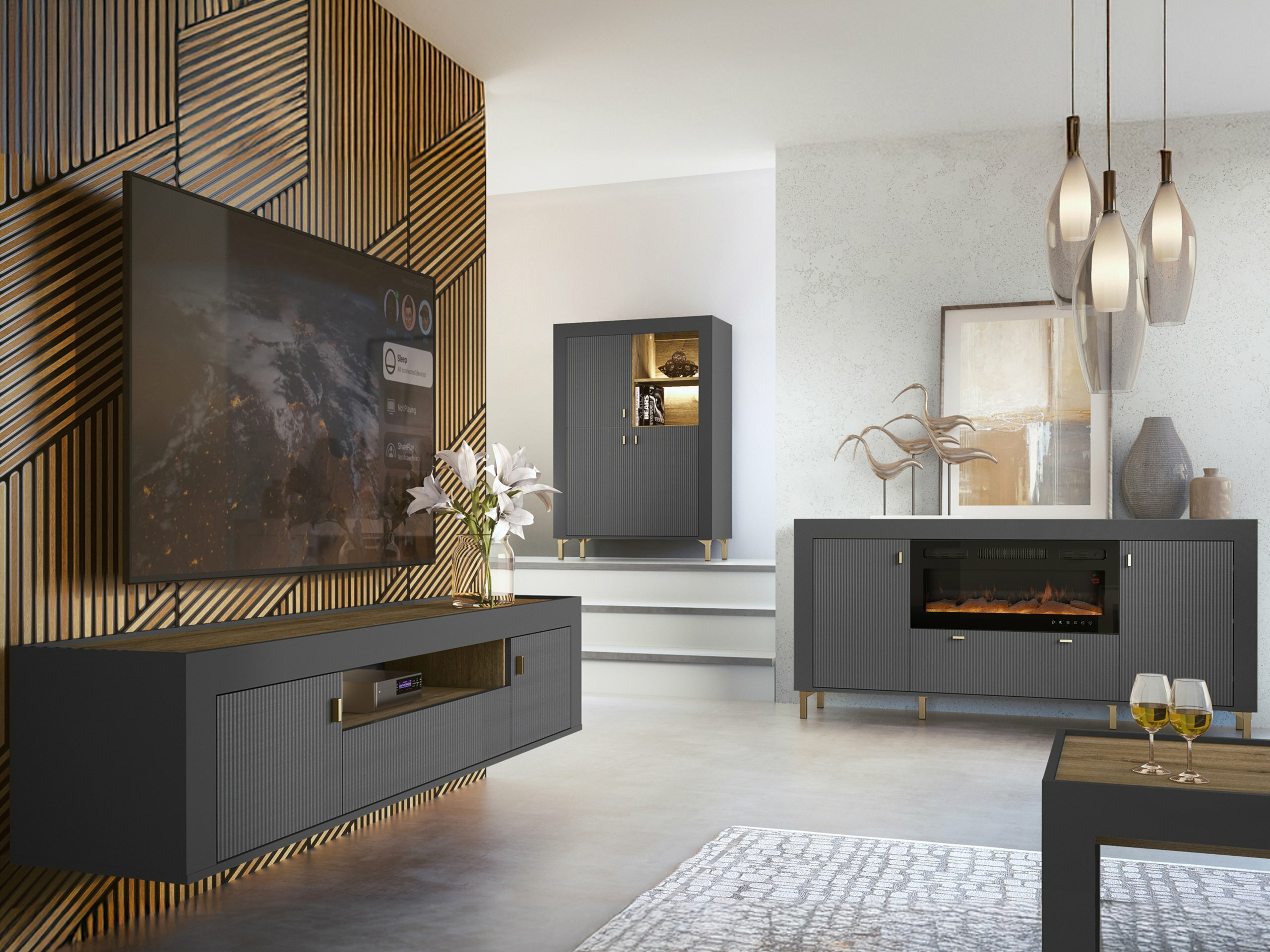 Woonkamerset Mormavu 115 (Matzwart)