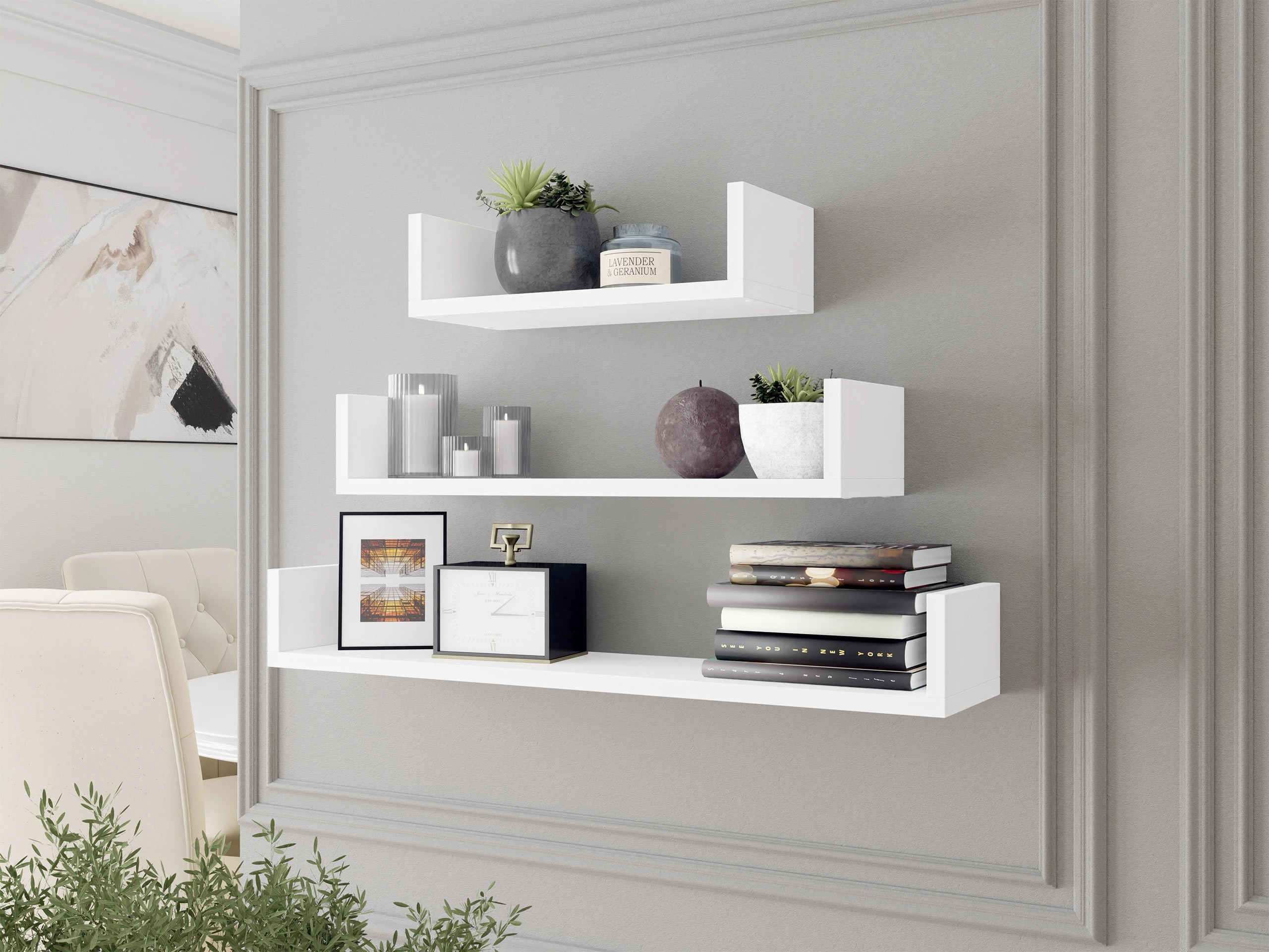 Set wandplanken Lexicon (Wit)