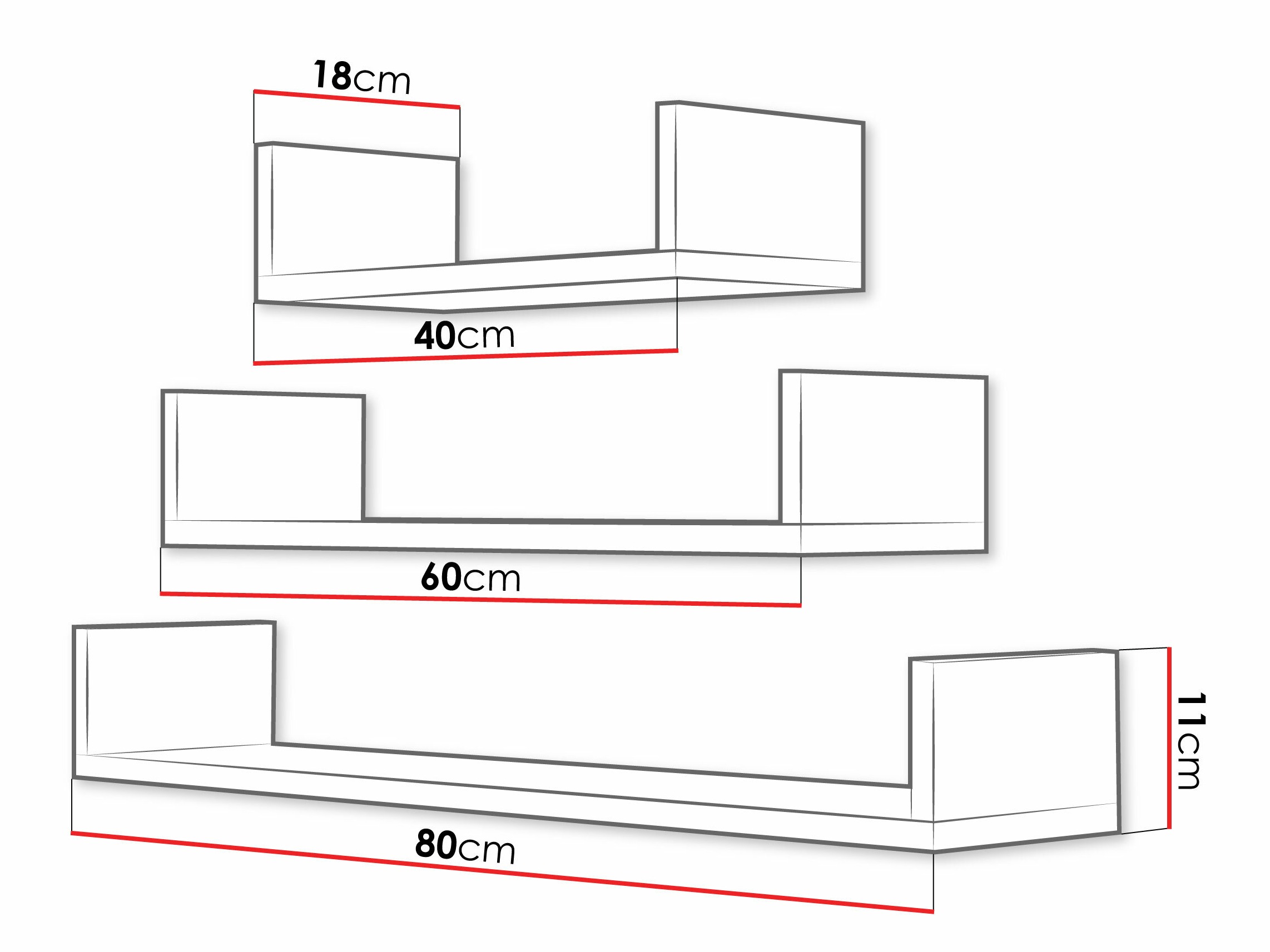 Set wandplanken Lexicon (Wit)