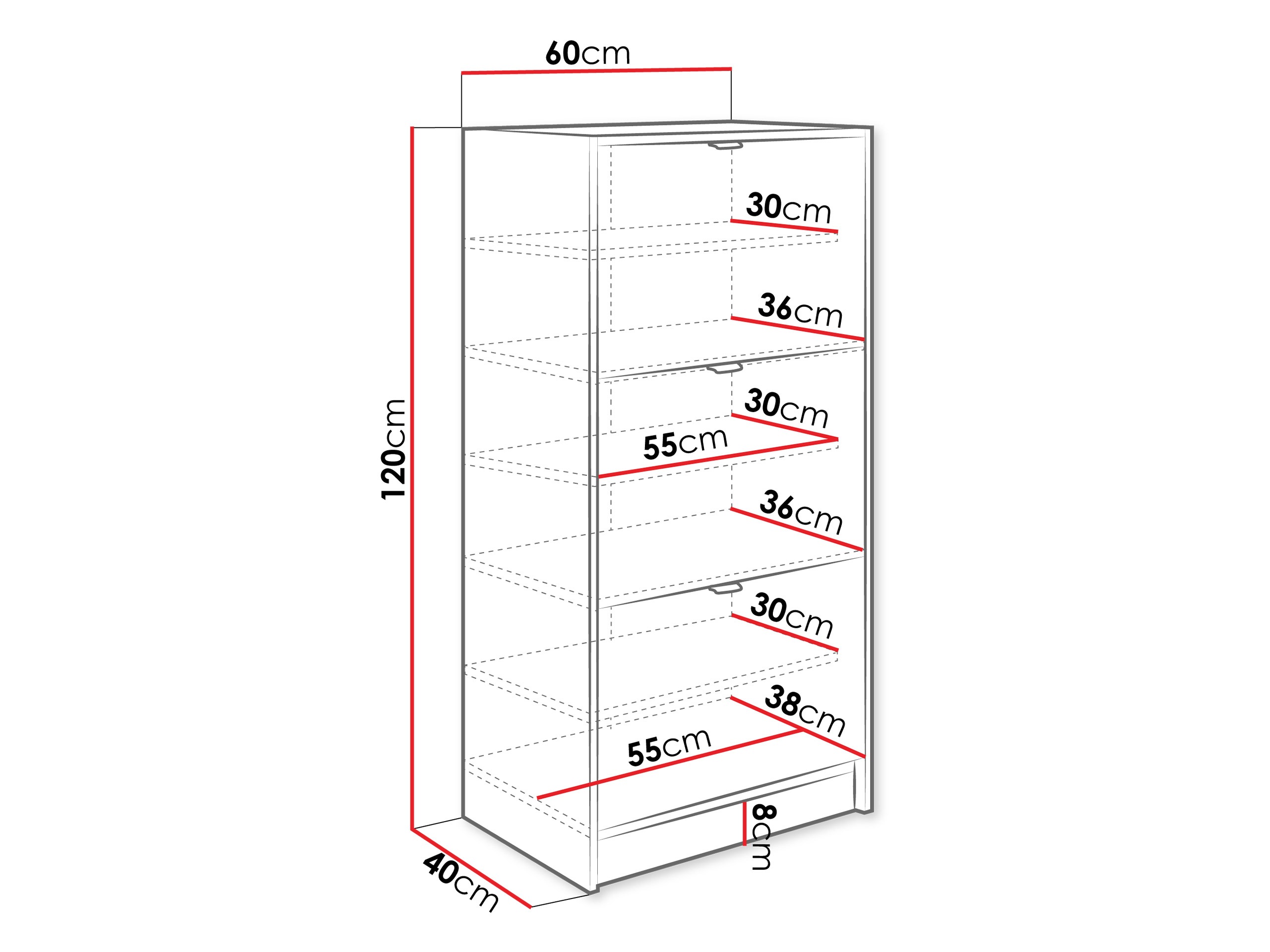 Schoenenkast Comfivo Larmire 126 (Wit)