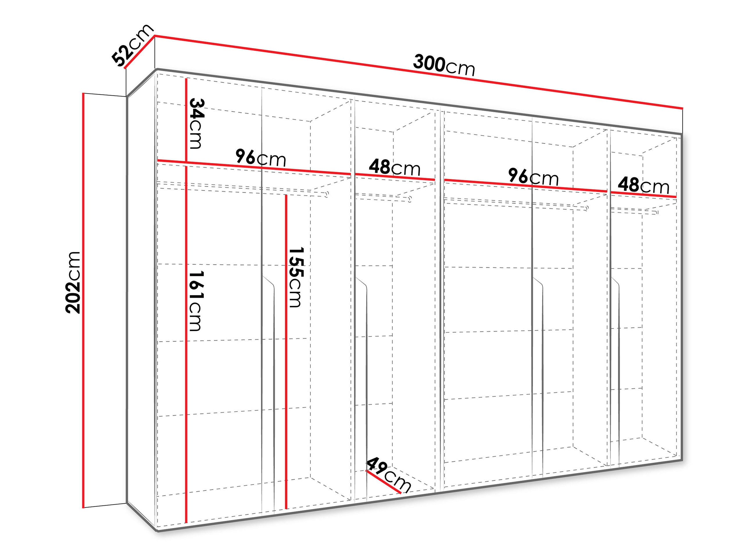 Kledingkast Hartford 583 (Kasjmier)
