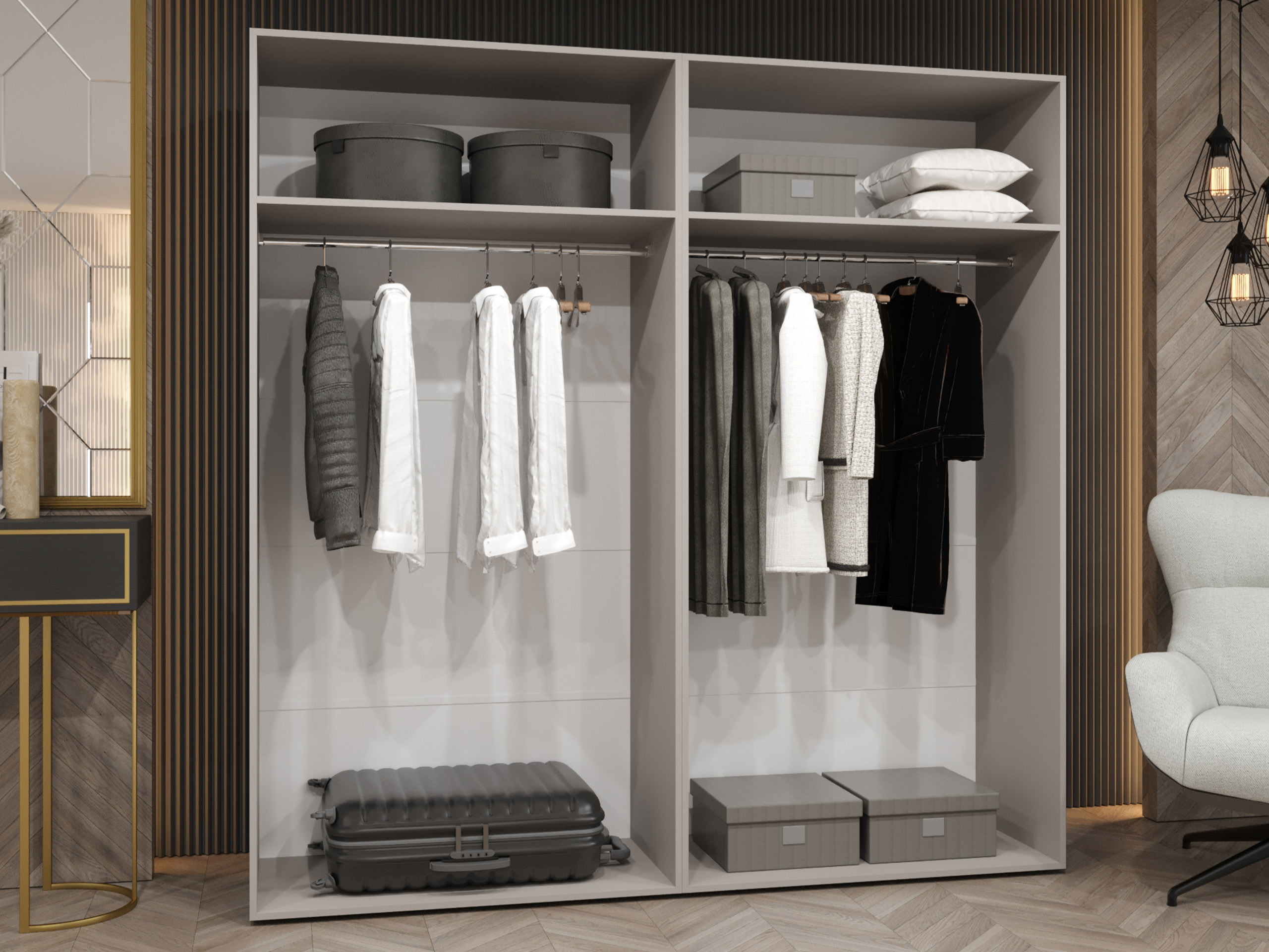 Kledingkast Hartford 586 (Zwart)