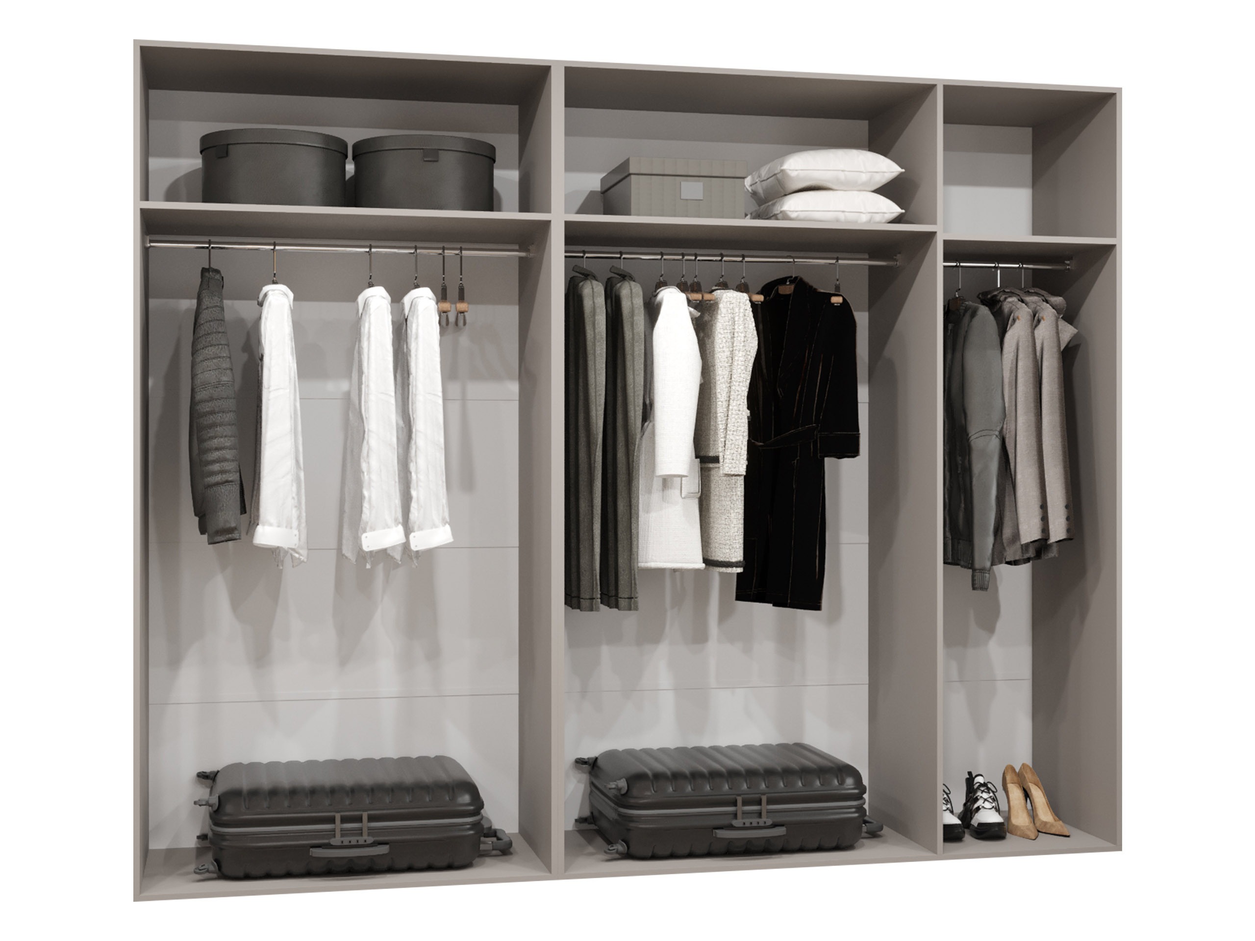 Kledingkast Hartford 587 (Zwart)