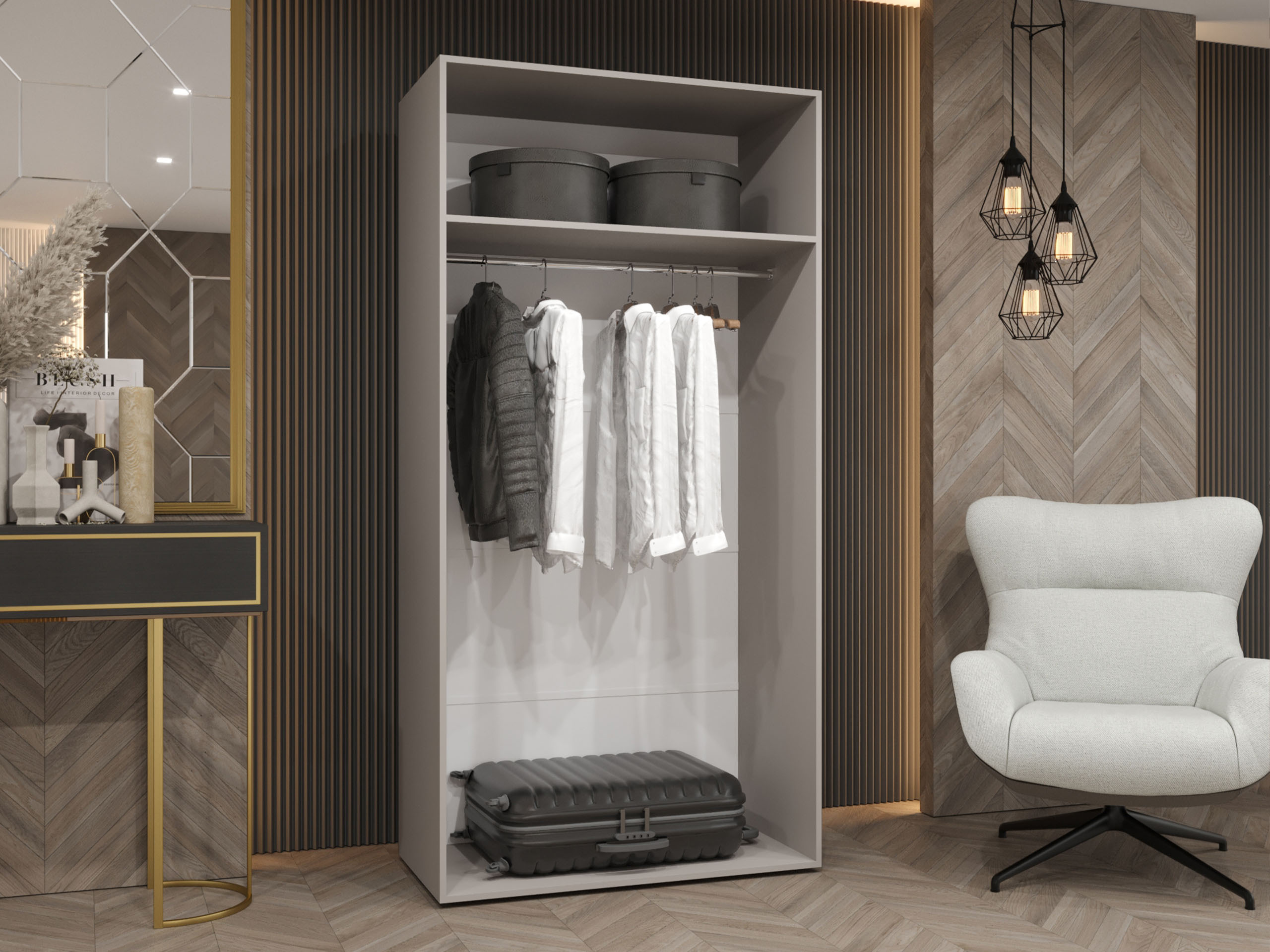 Kledingkast Hartford 589 (Wit)