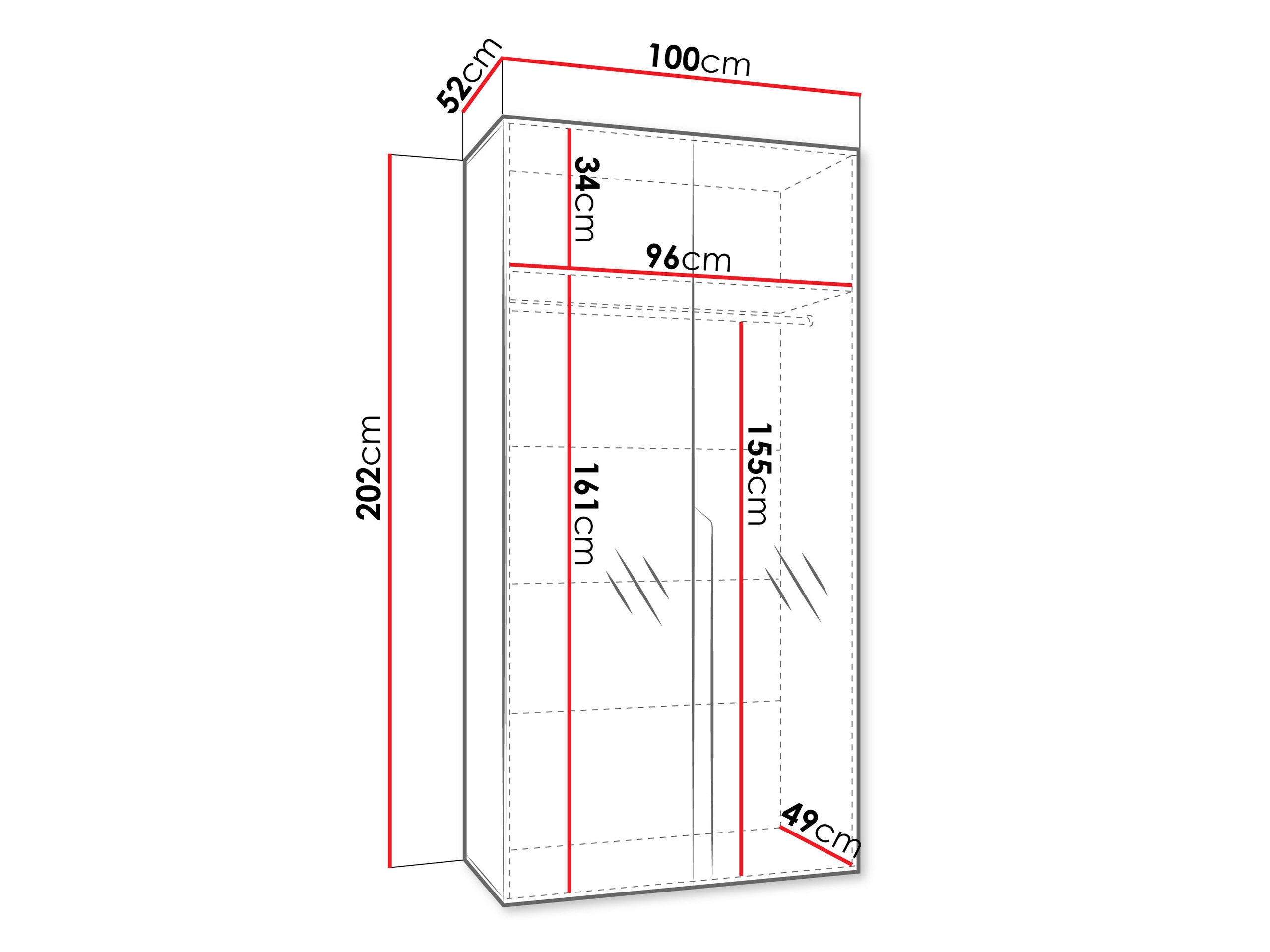 Kledingkast Hartford 589 (Wit)