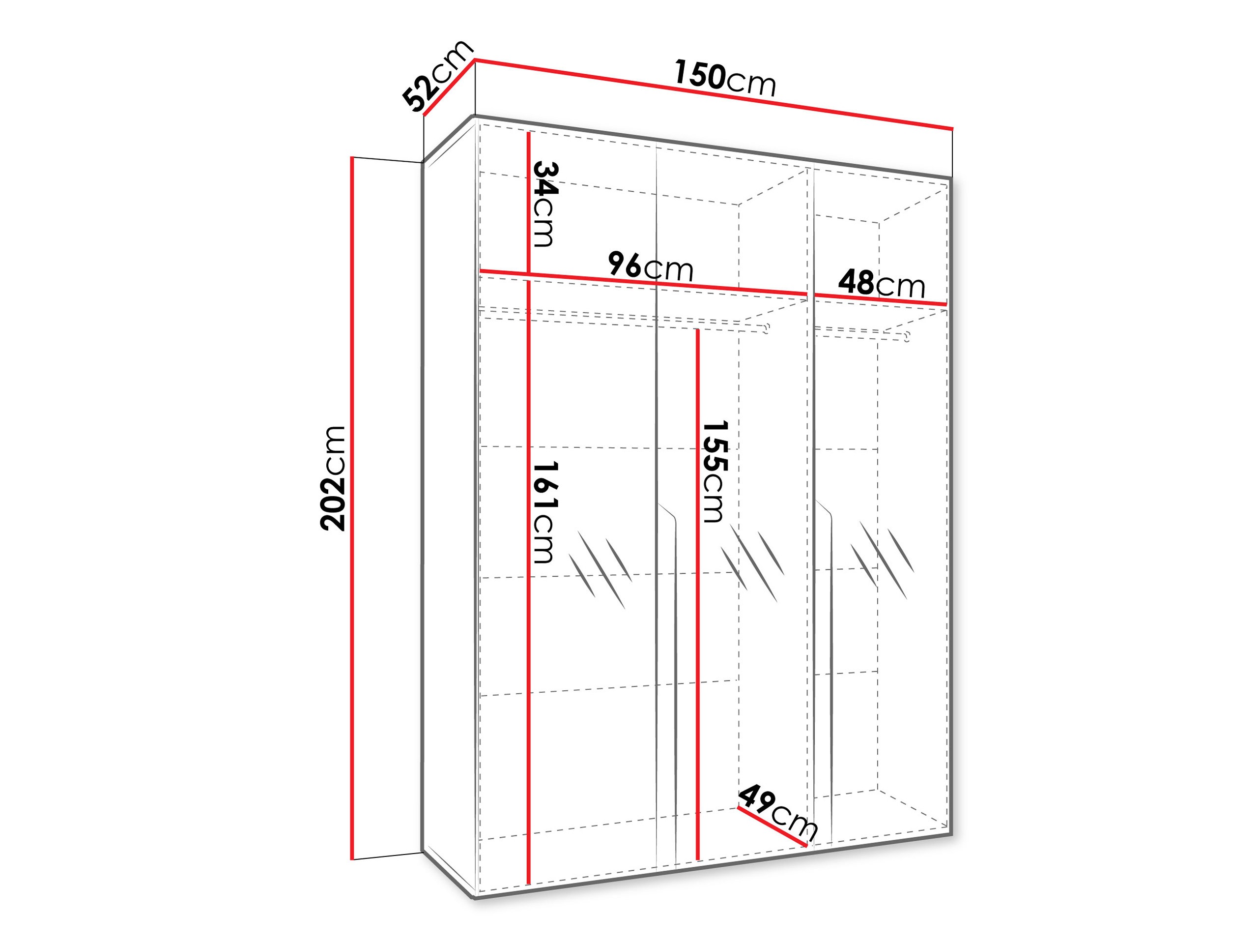 Kledingkast Hartford 590 (Kasjmier)