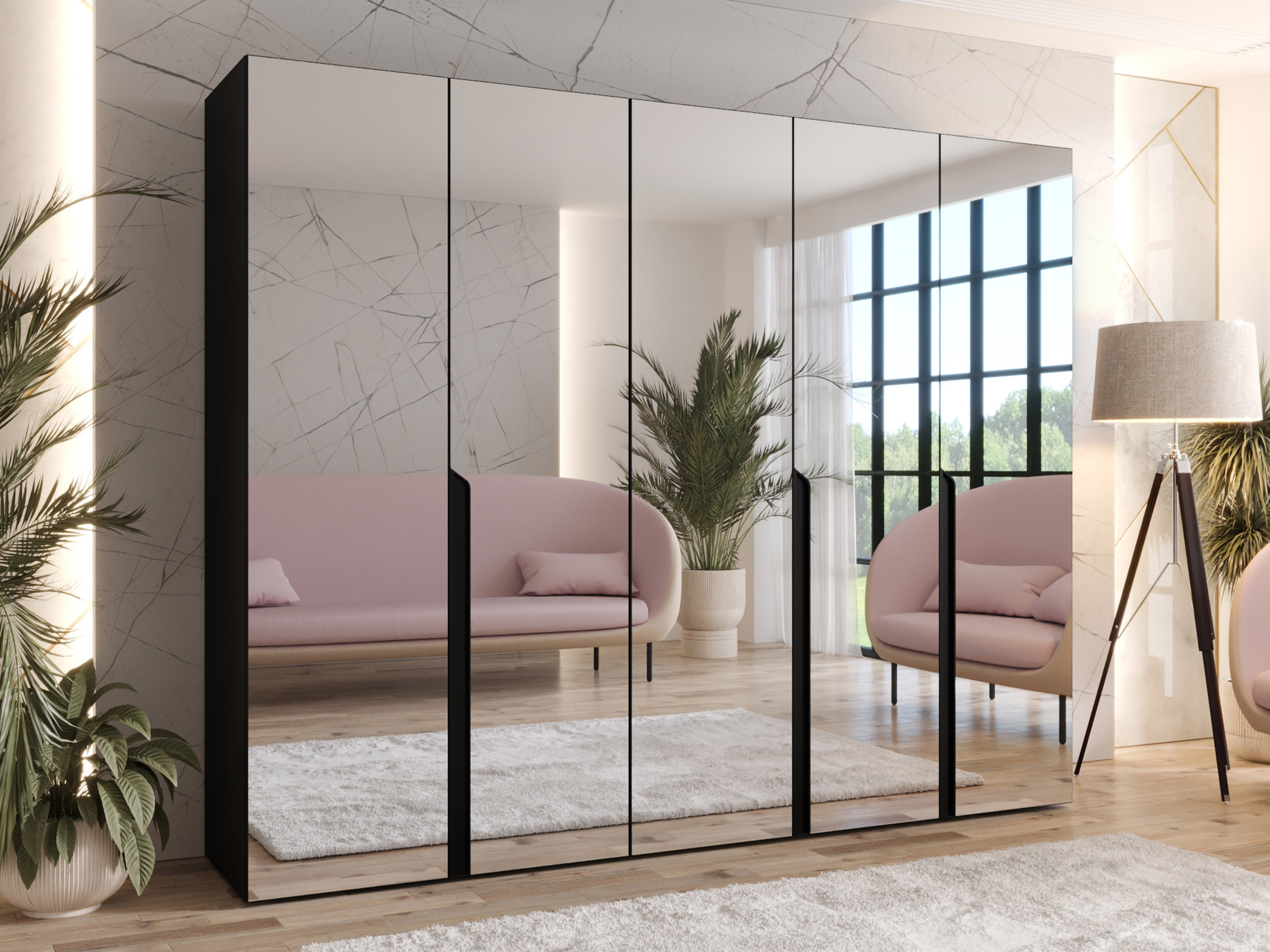 Kledingkast Hartford 592 (Zwart)