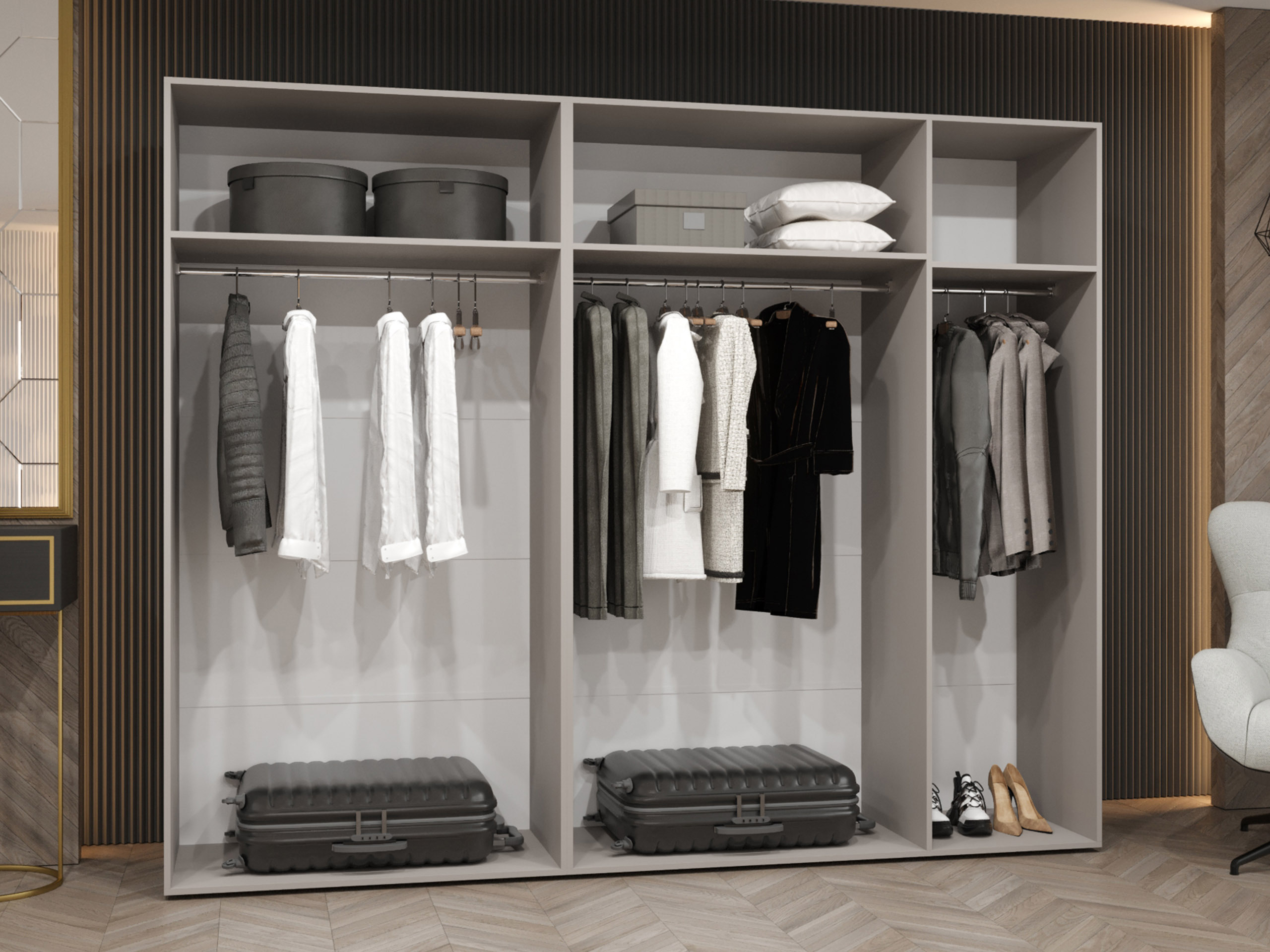 Kledingkast Hartford 592 (Zwart)