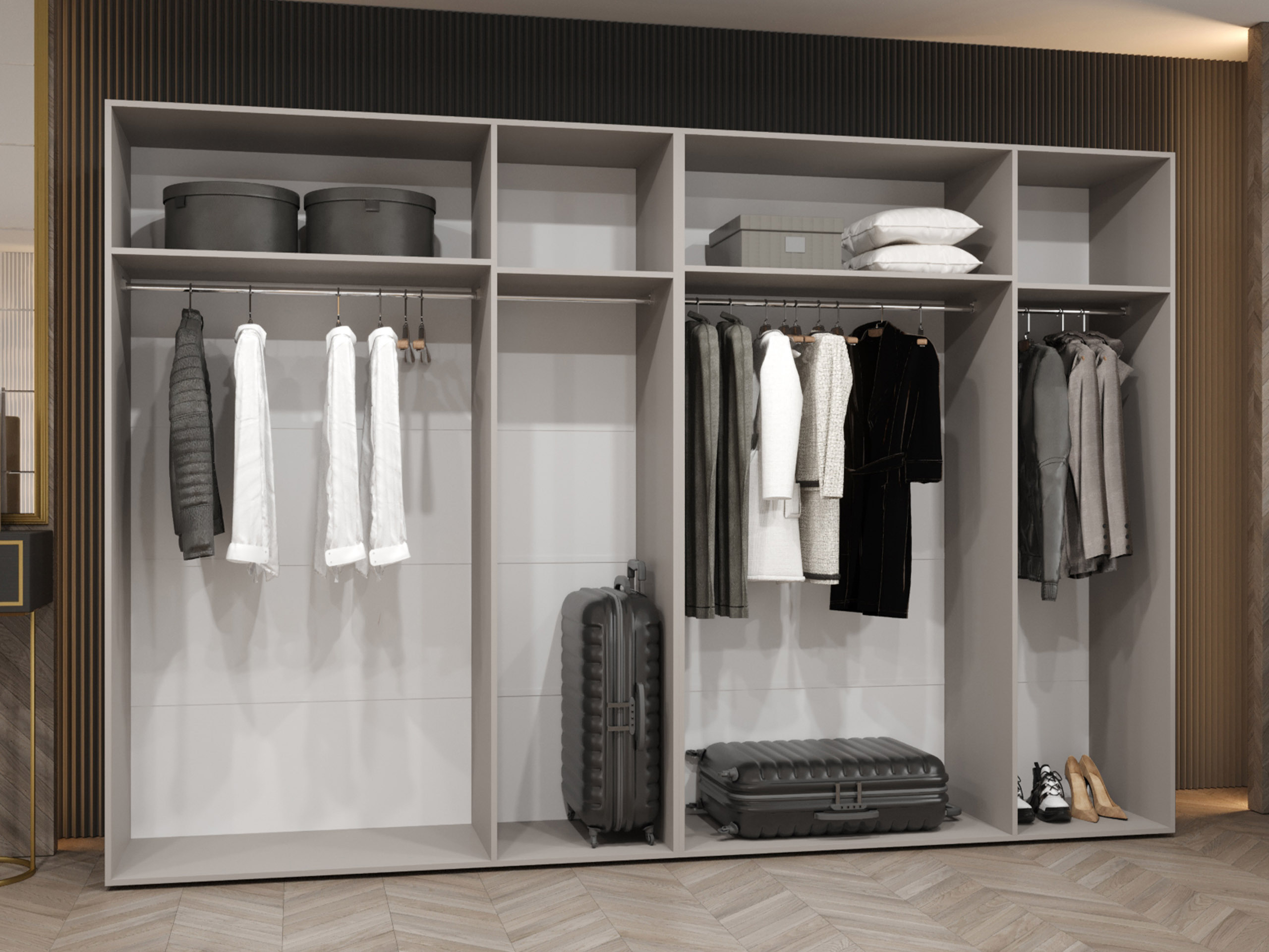 Kledingkast Hartford 593 (Zwart)