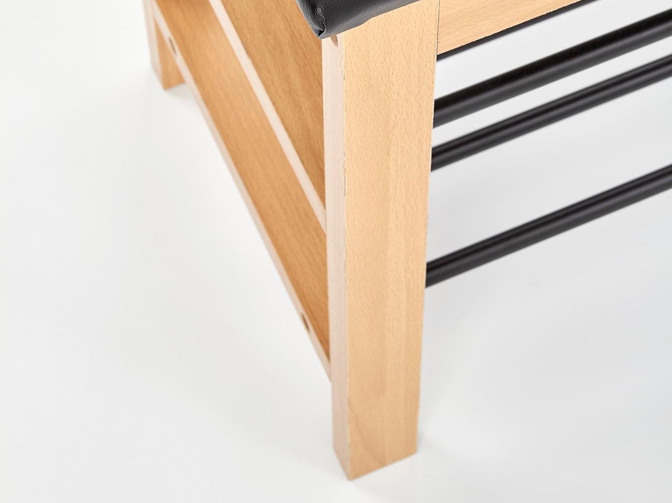 Schoenplank Houston 967 (Massief hout + Zwart)