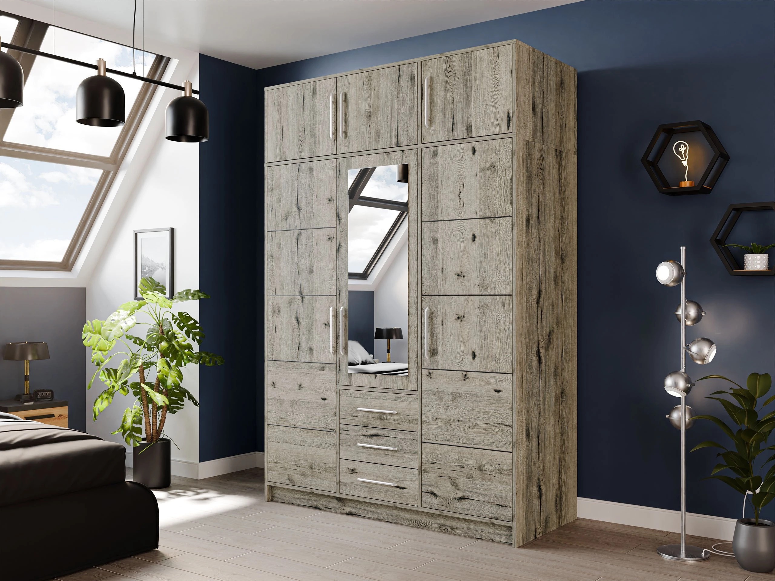 Kledingkast Dortivu IV (Wellington eik)