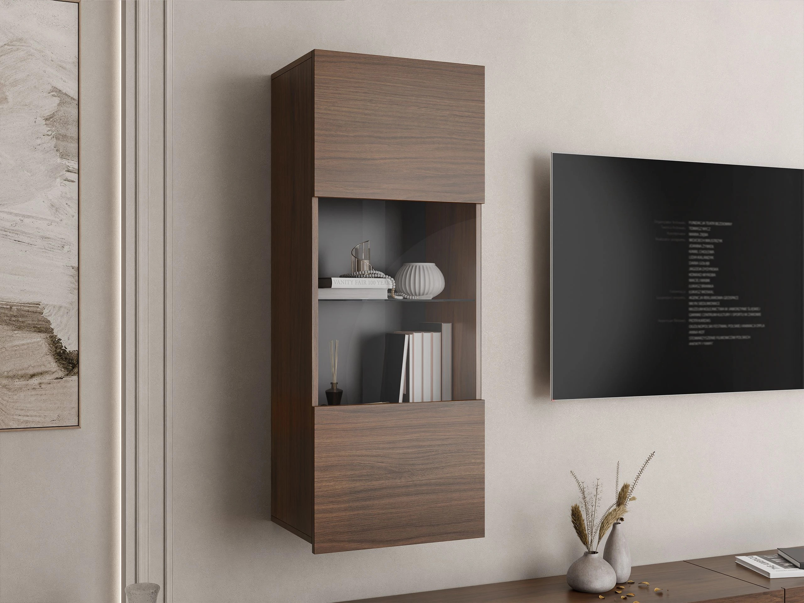 Wandkast Remus I (Notenhout)