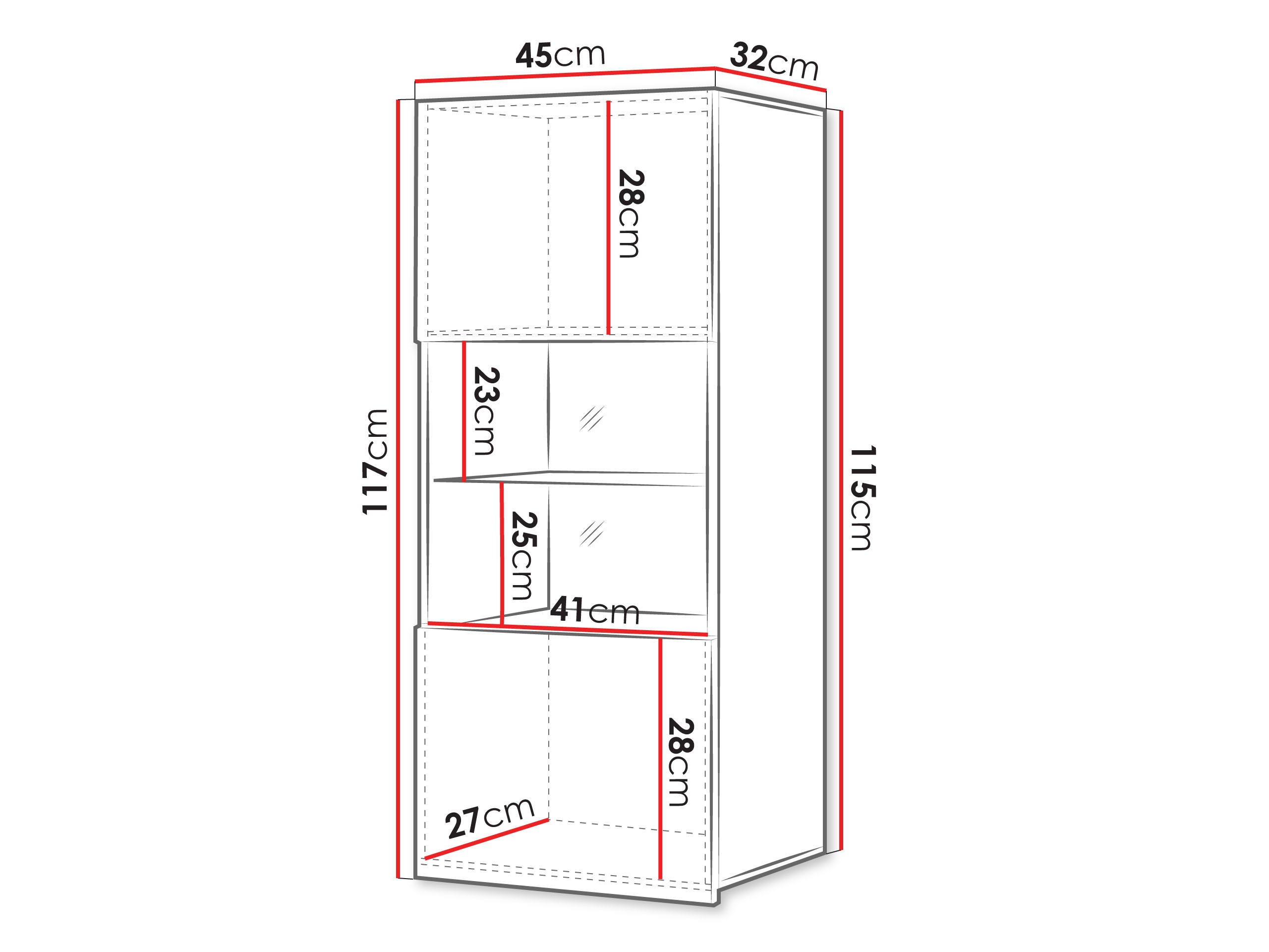 Wandkast Tivdalu 102 (Zwart + Glanzend zwart)