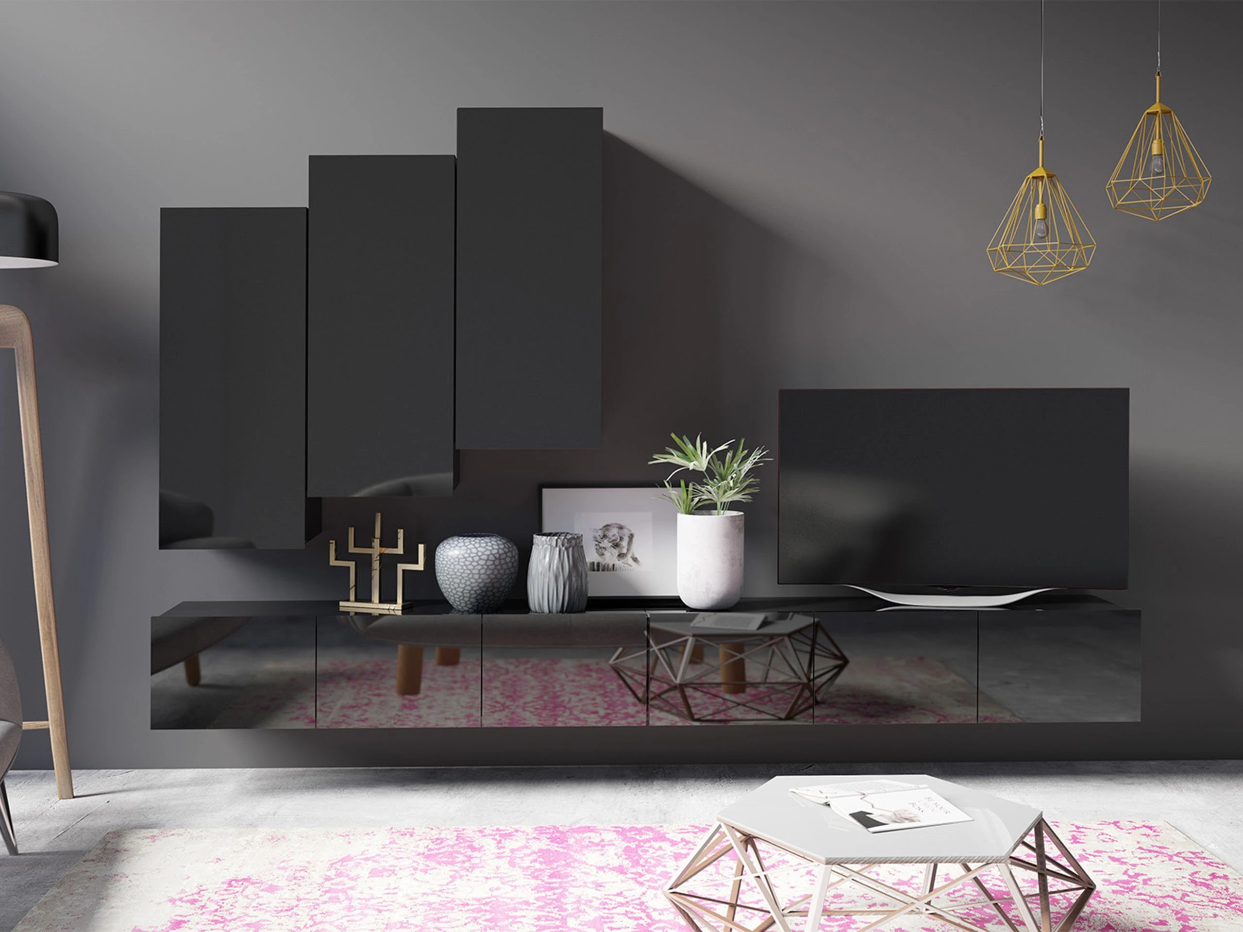 Woonkamerset Remus XX (Zwart)