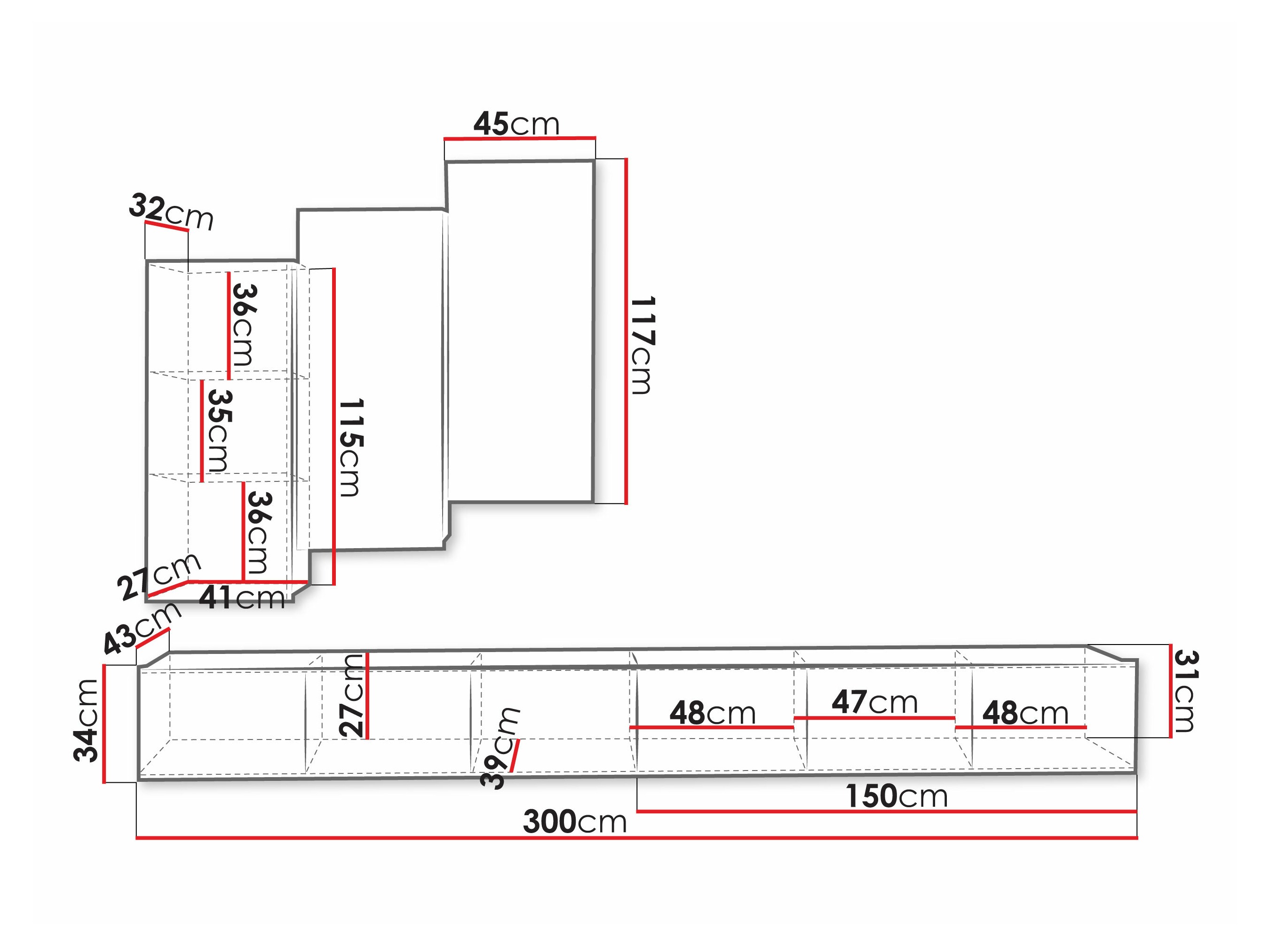 Woonkamerset Tivdalu 131 (Wit)