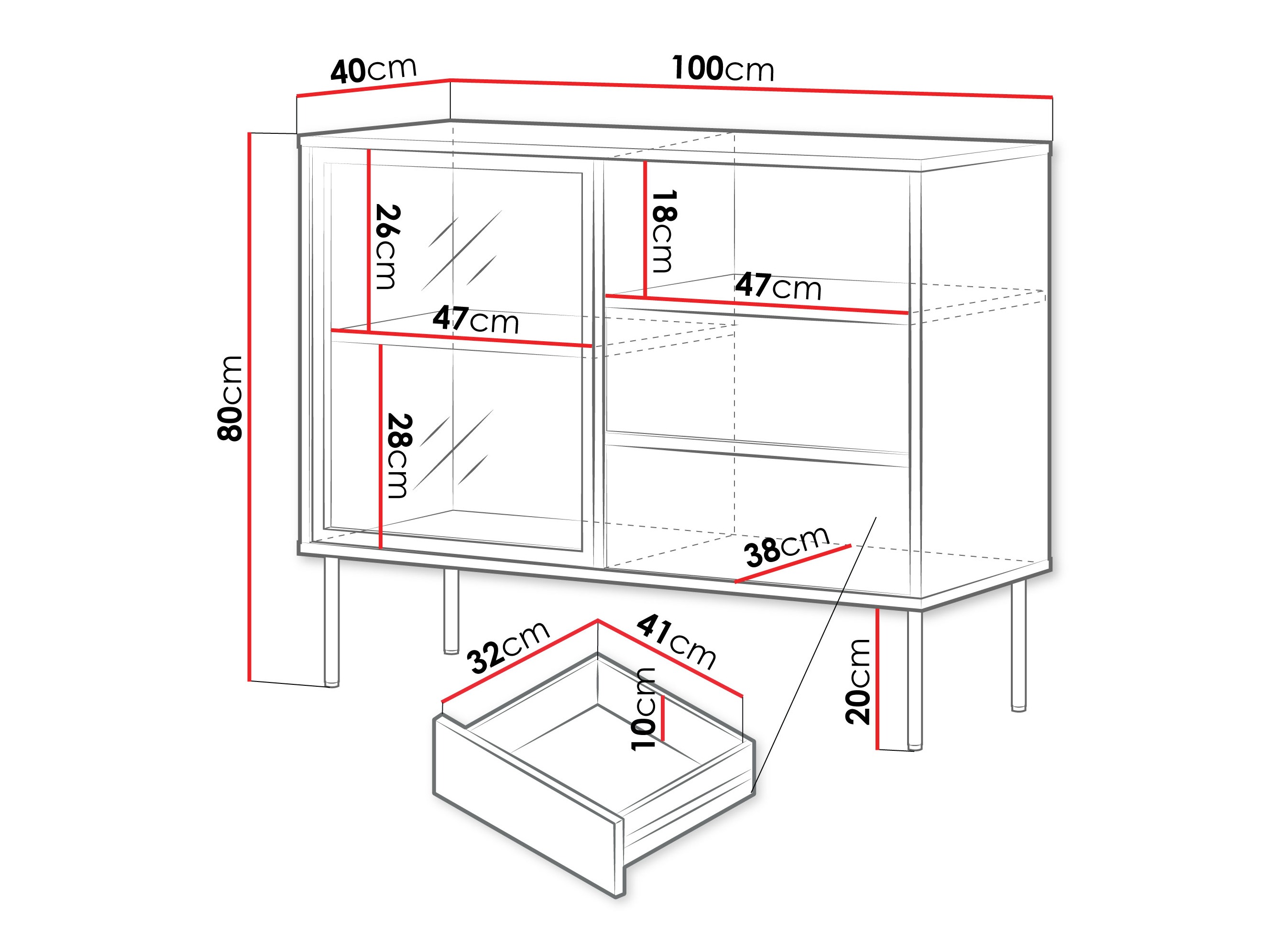 Ladekast Merevai 100 (Kasjmier)