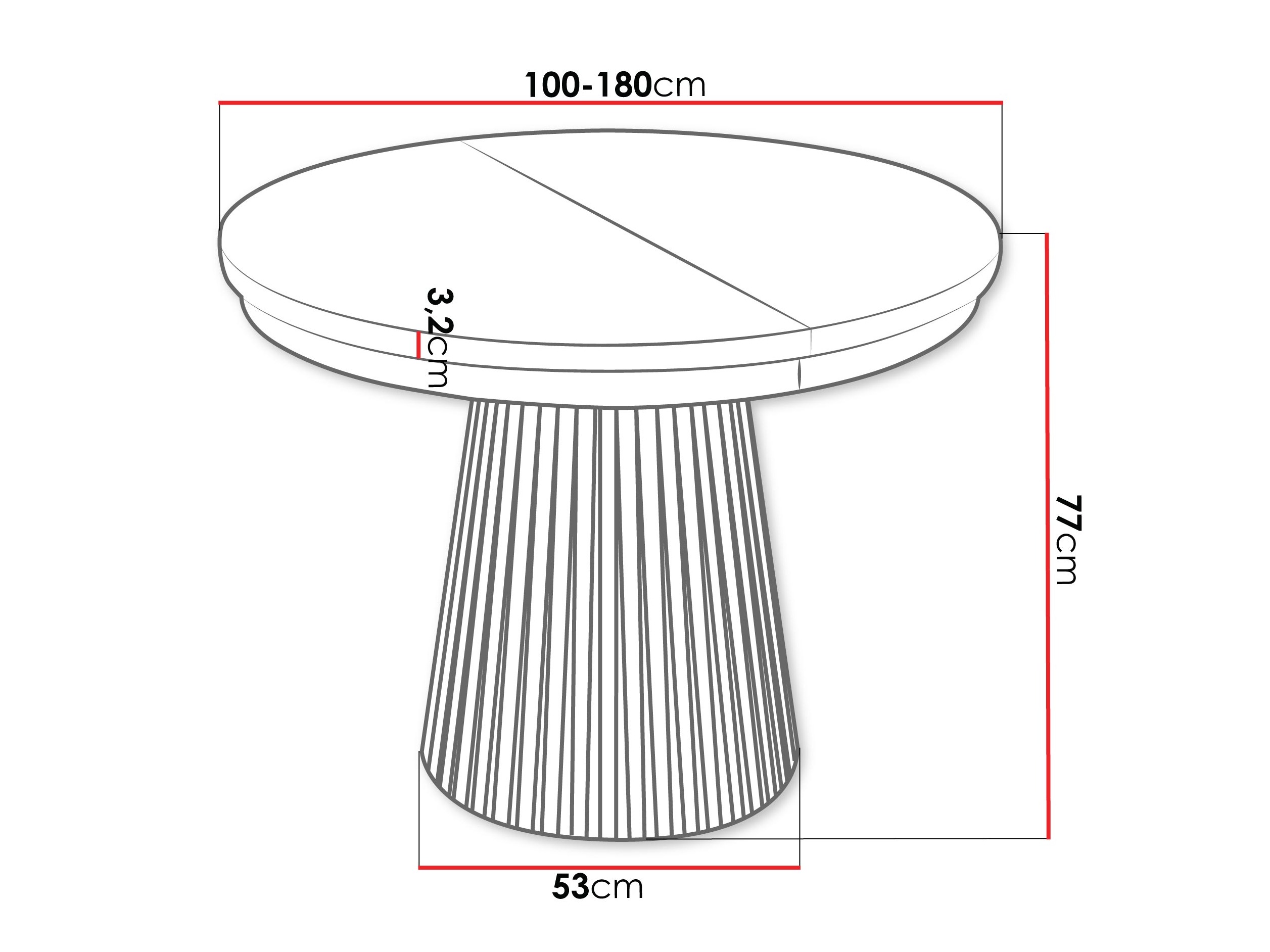 Tafel Stanton 151 (Wit)