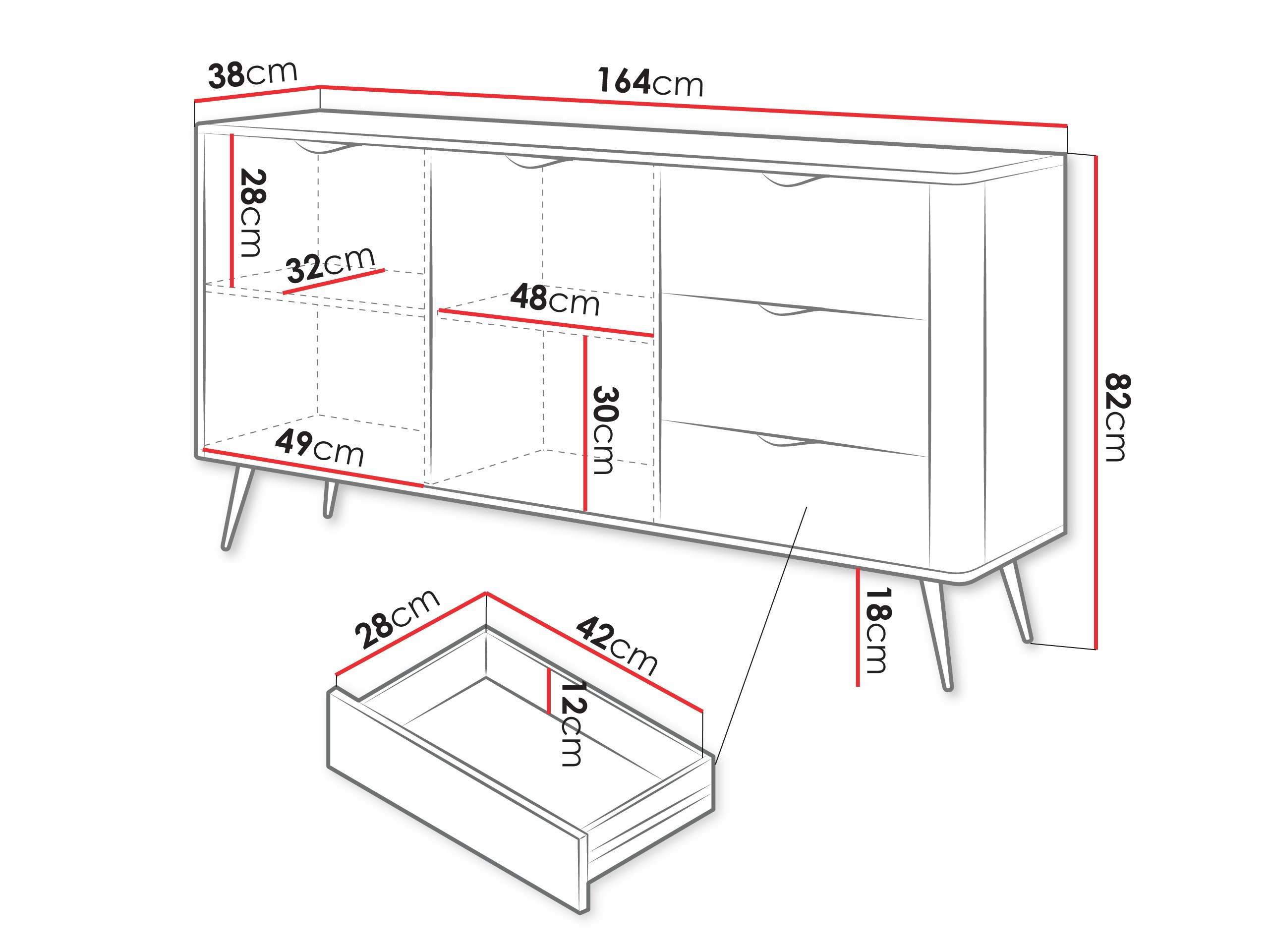 Ladekast Lectum I (Beige)