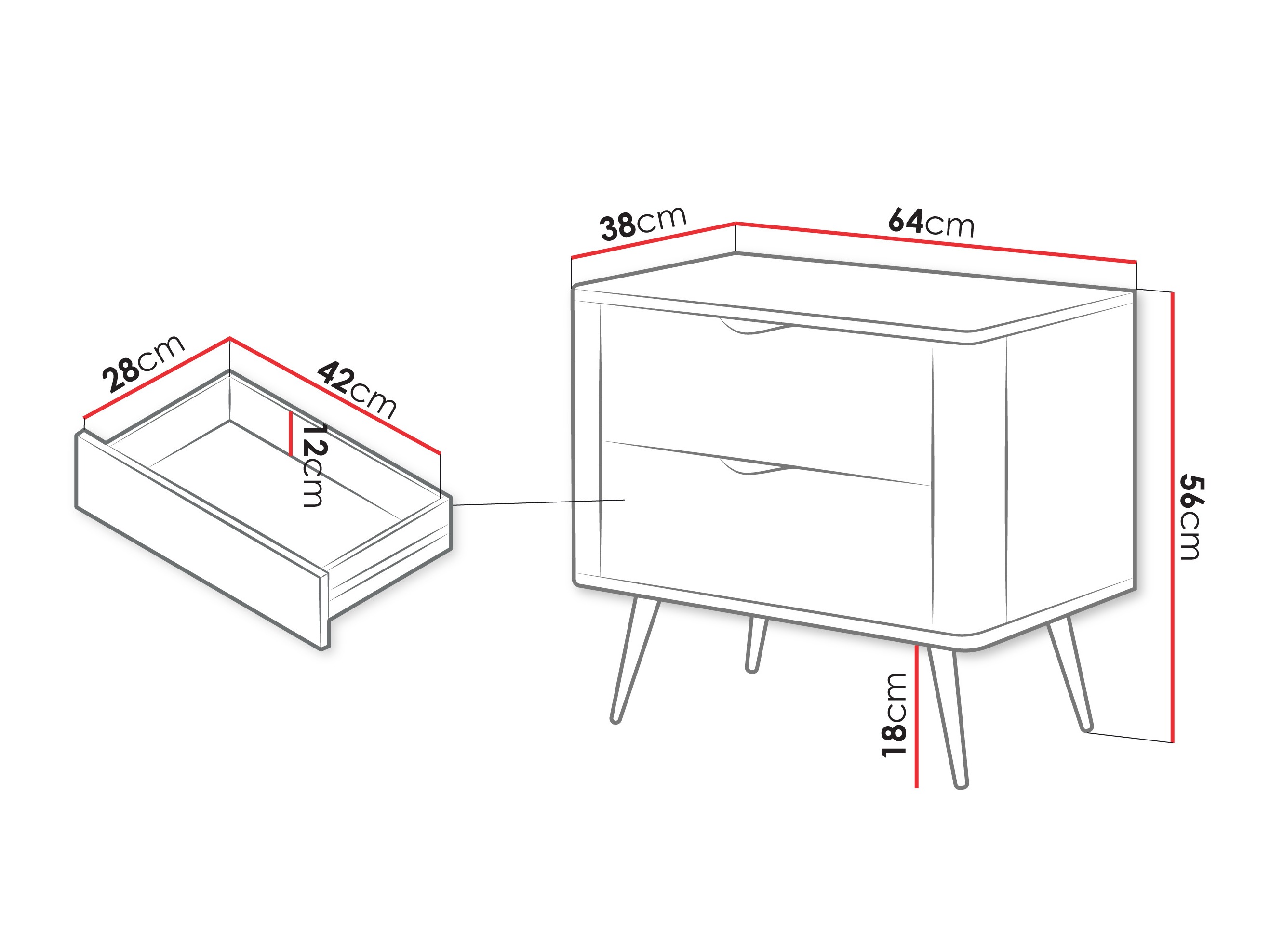Nachtkastje Lectum (Beige)