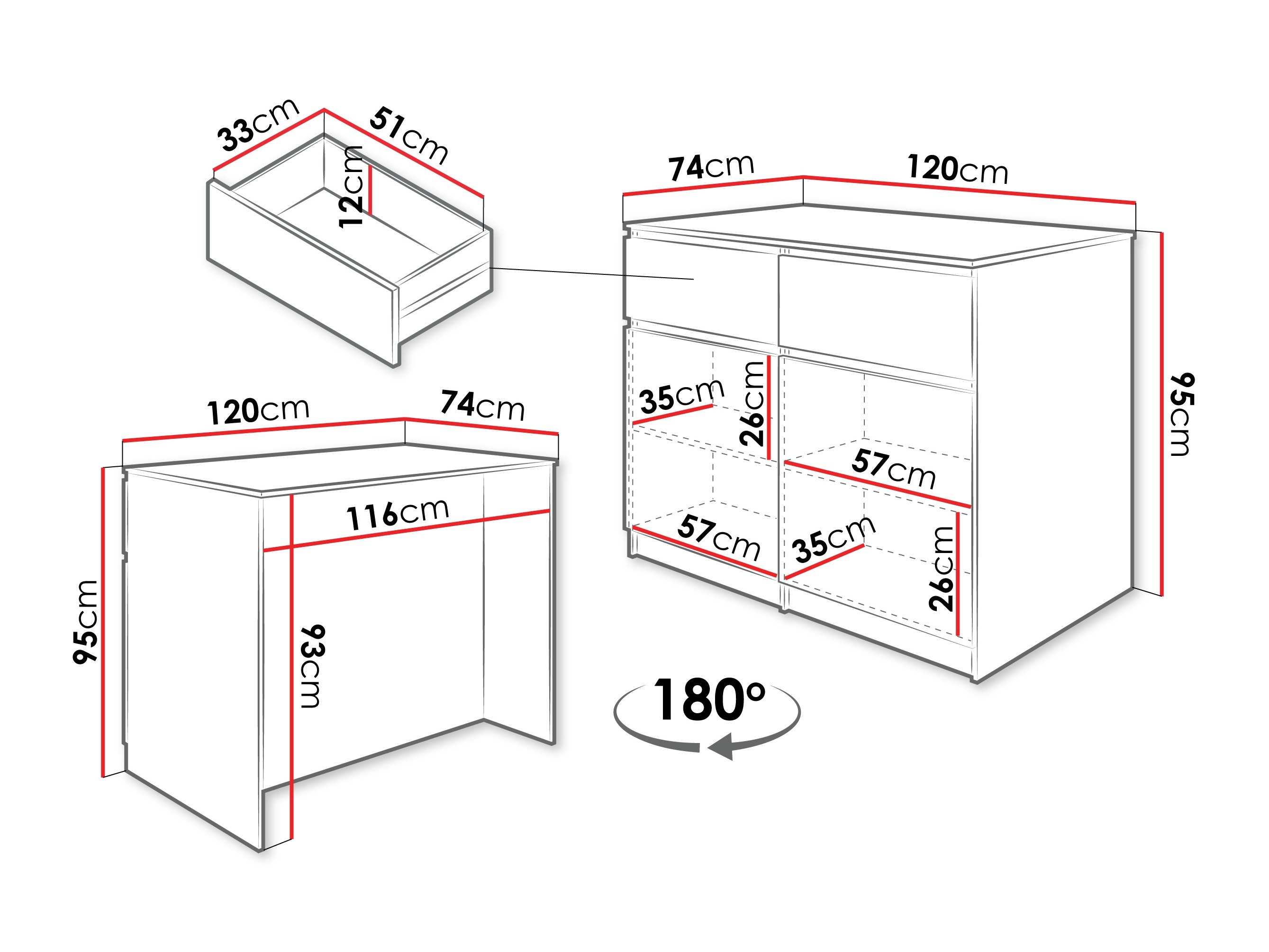 Keukeneiland Comfivo Cantal (Wit)