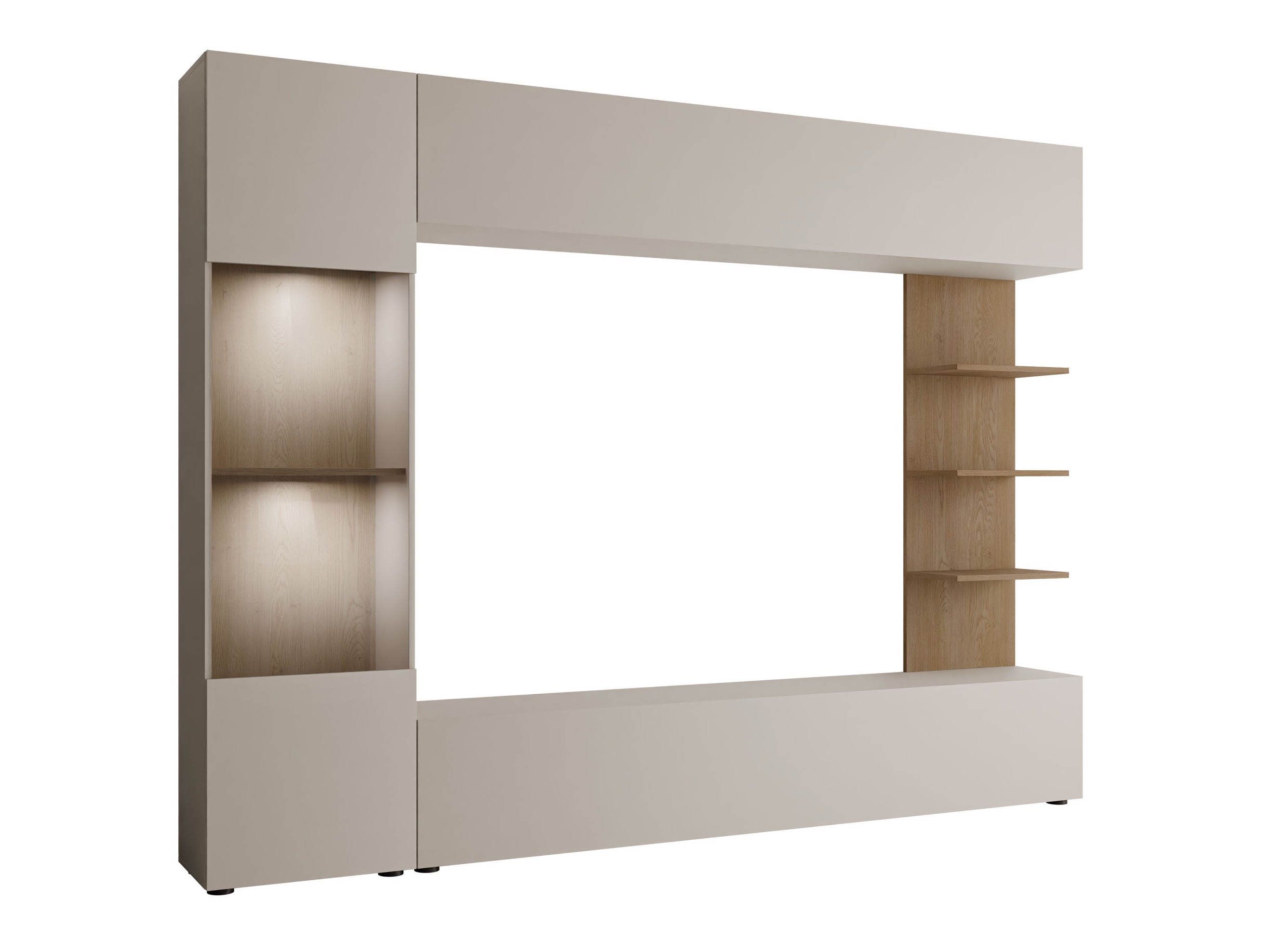 Woonkamerset Comfivo Animus (Kasjmier + Eiken)