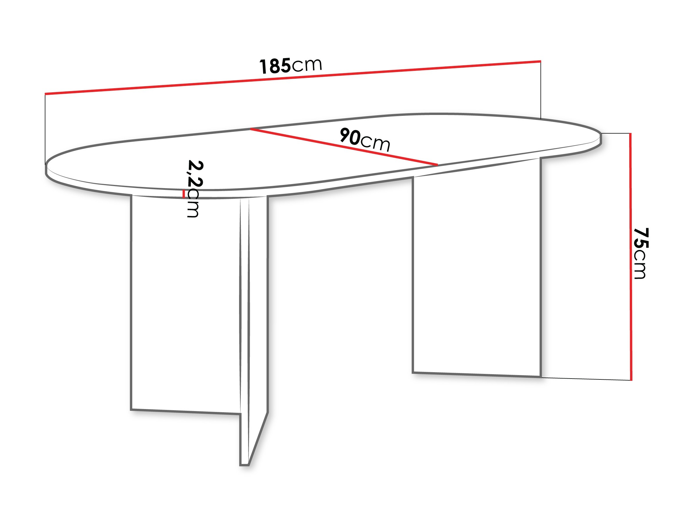 Tafel Comfivo Fungus (Eiken)