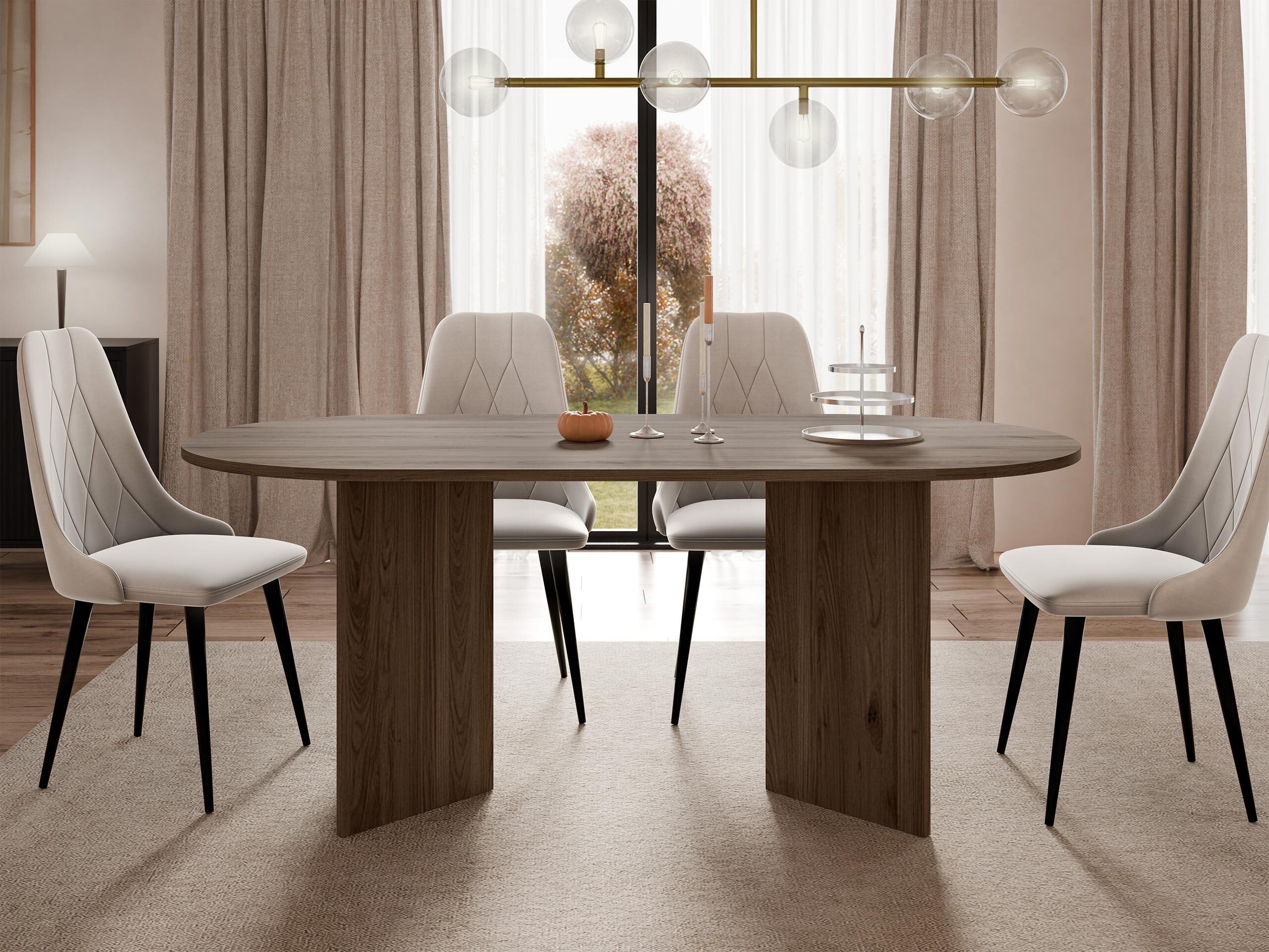 Tafel Comfivo Fungus (Notenhout)