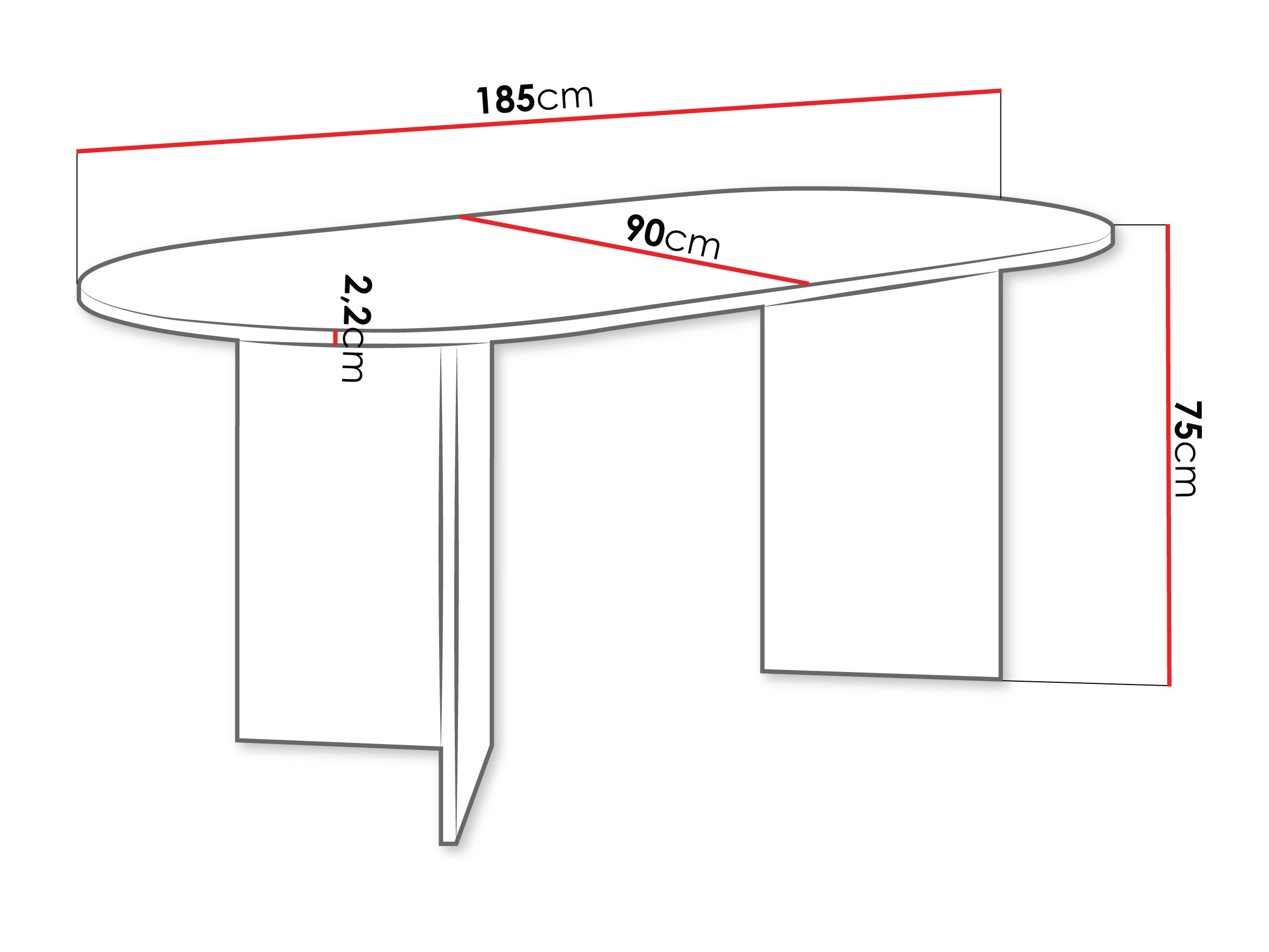 Tafel Comfivo Fungus (Notenhout)