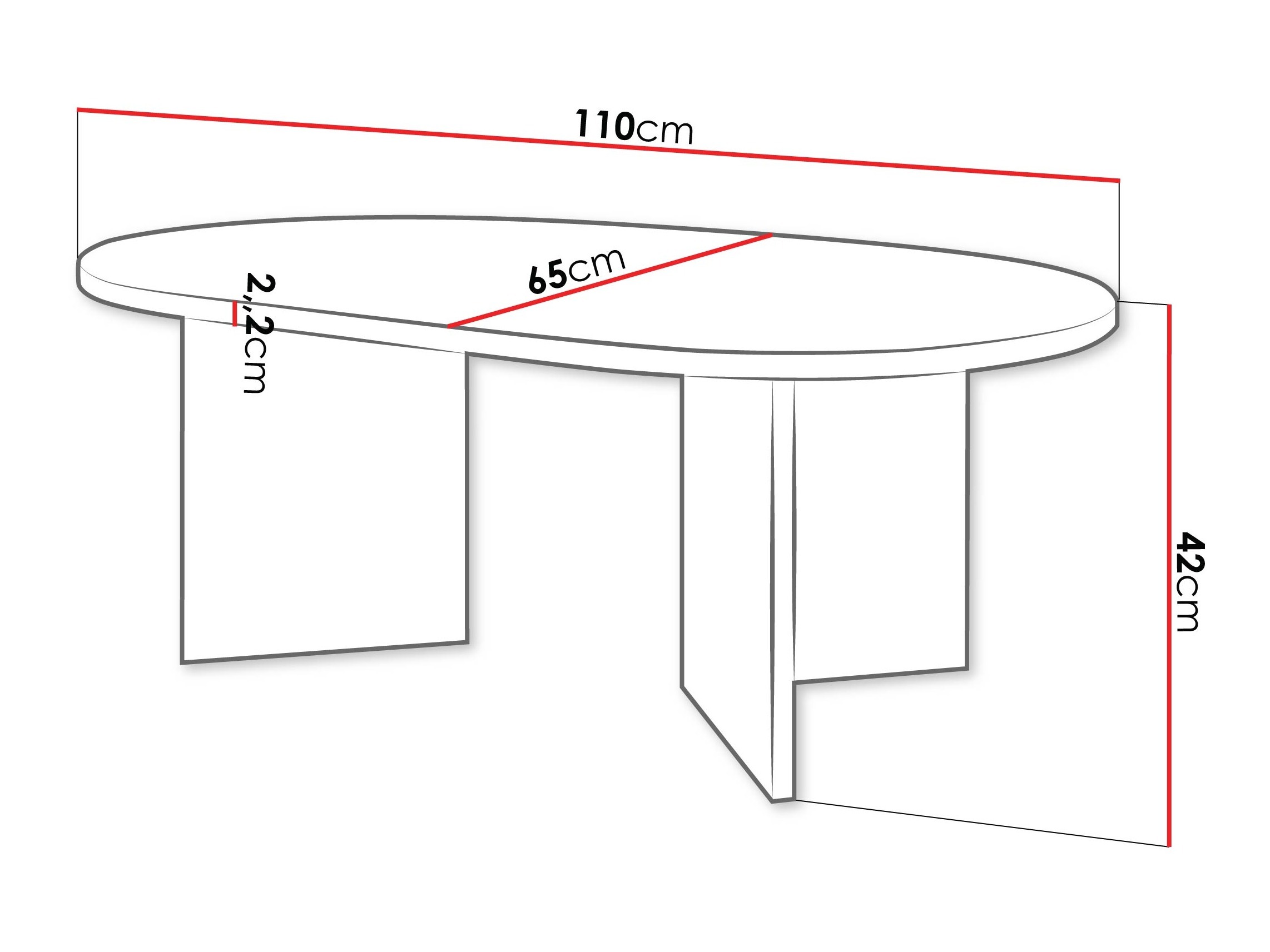 Salontafel Comfivo Fungus (Eiken)