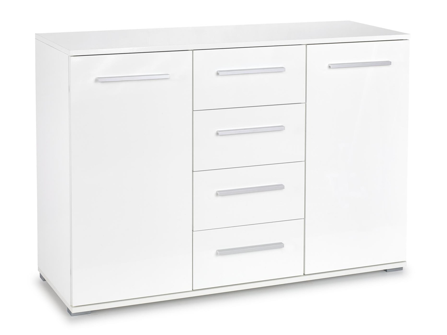 Ladekast Cirveso 103 (Wit + Glanzend wit)