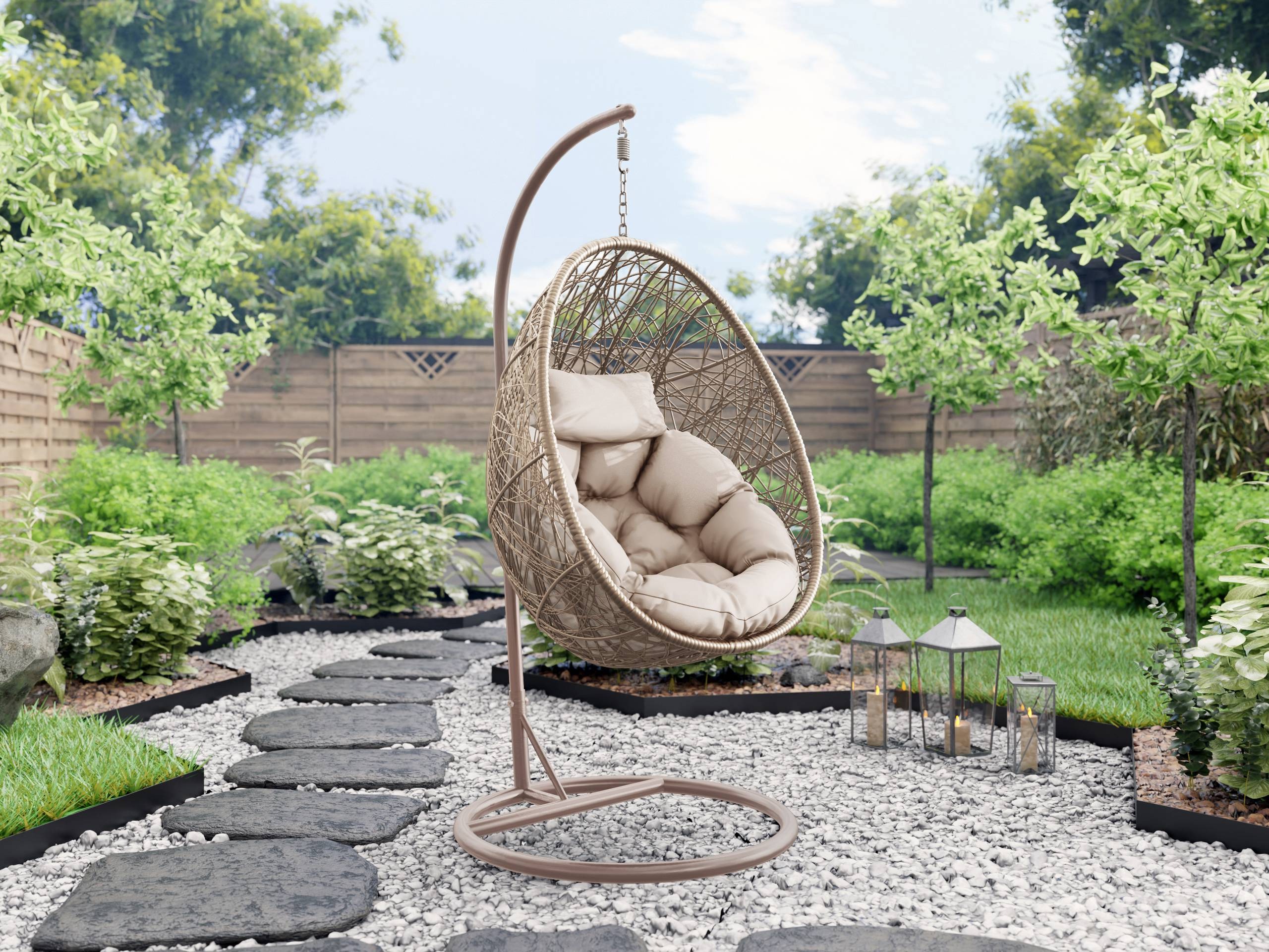 Hangende stoel Comfivo Undtudo (Beige)