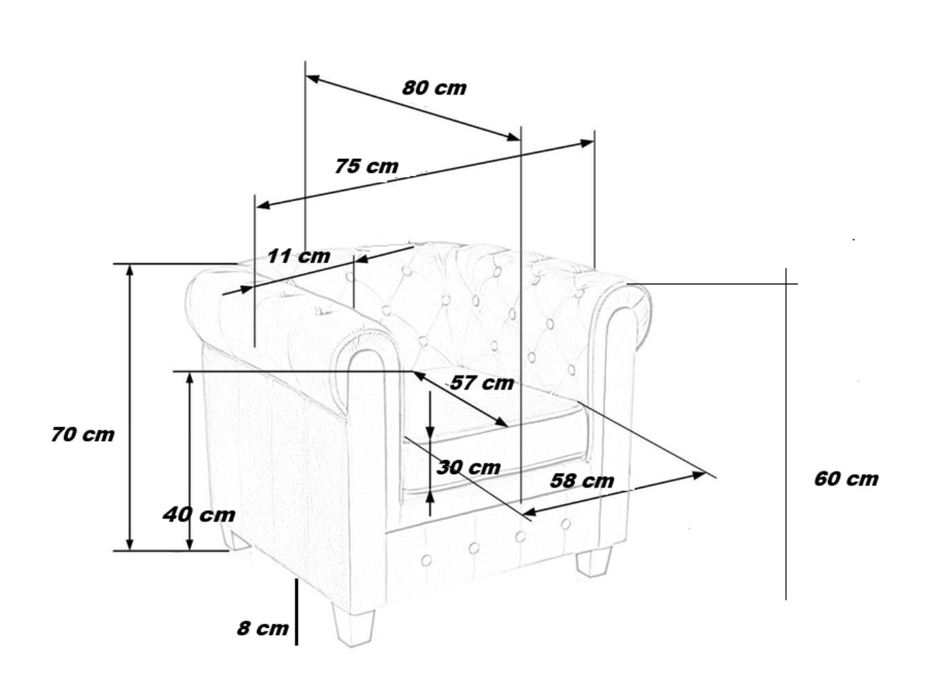 Fauteuil Houston 2092 (Beige)